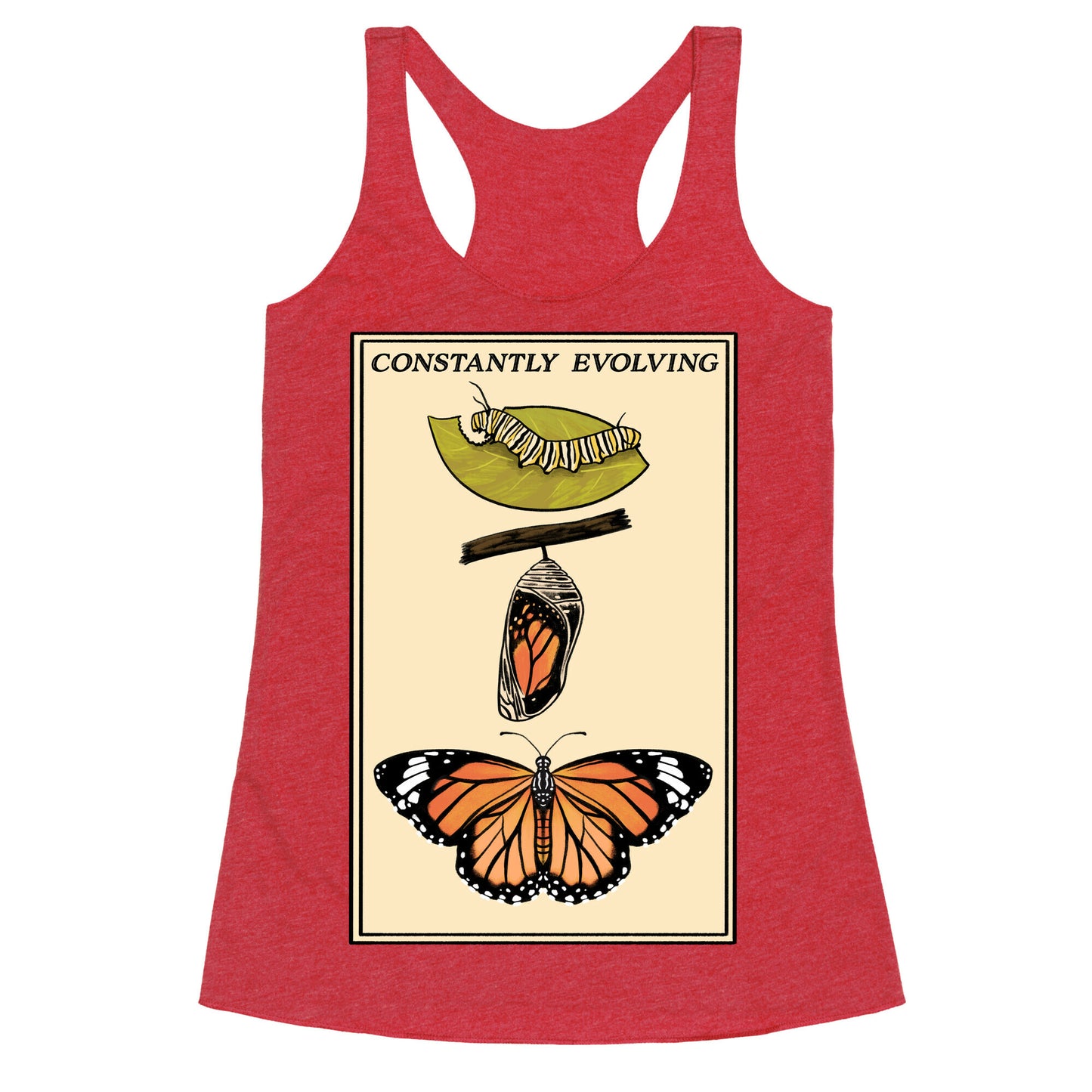 Constantly Evolving Monarch Butterfly Racerback Tank