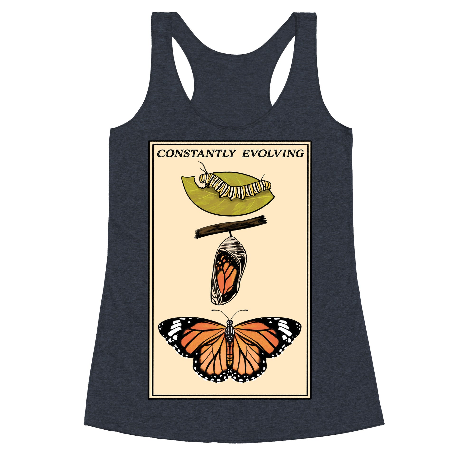 Constantly Evolving Monarch Butterfly Racerback Tank