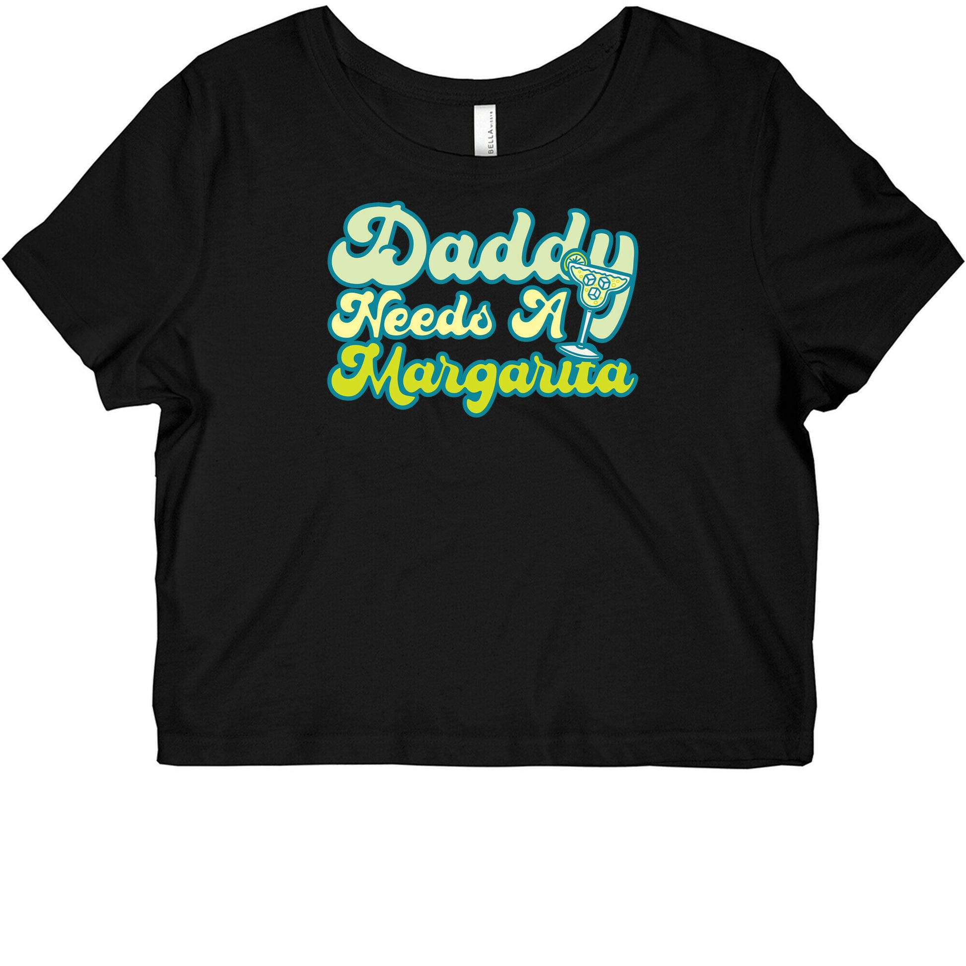 Daddy Needs A Margarita White Print Graphic Baby Tee