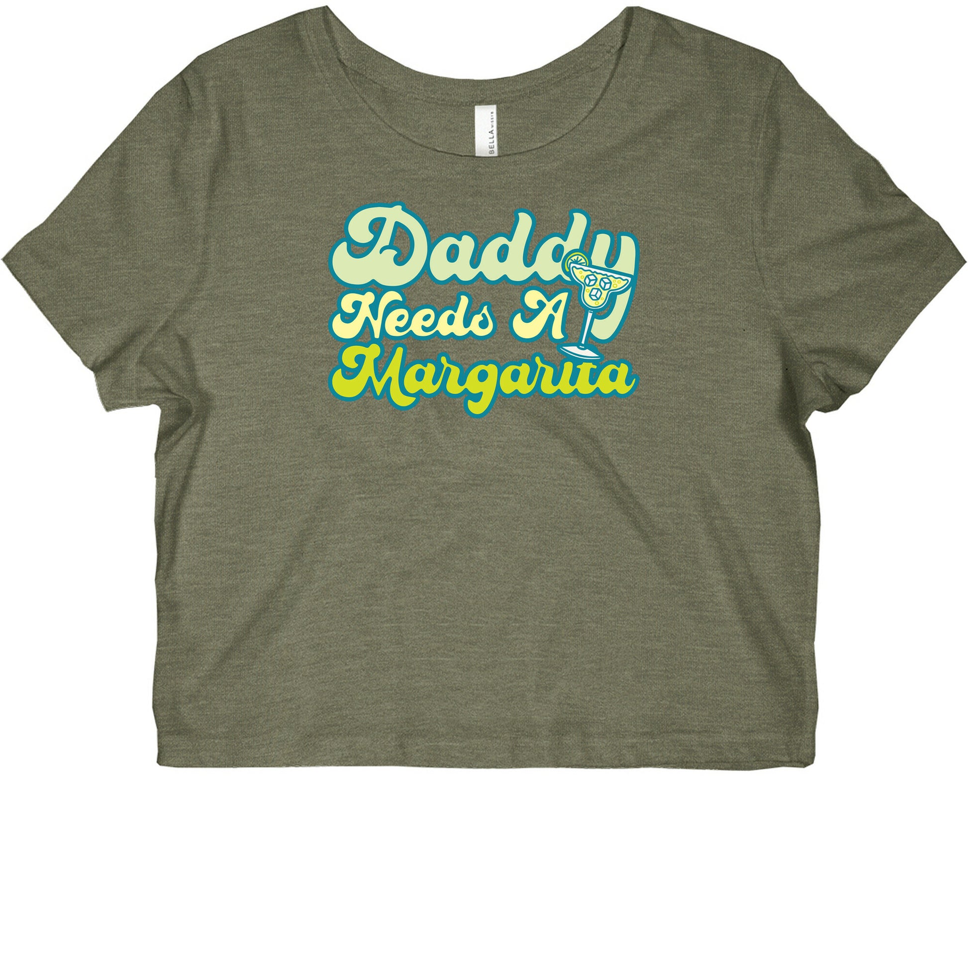 Daddy Needs A Margarita White Print Graphic Baby Tee