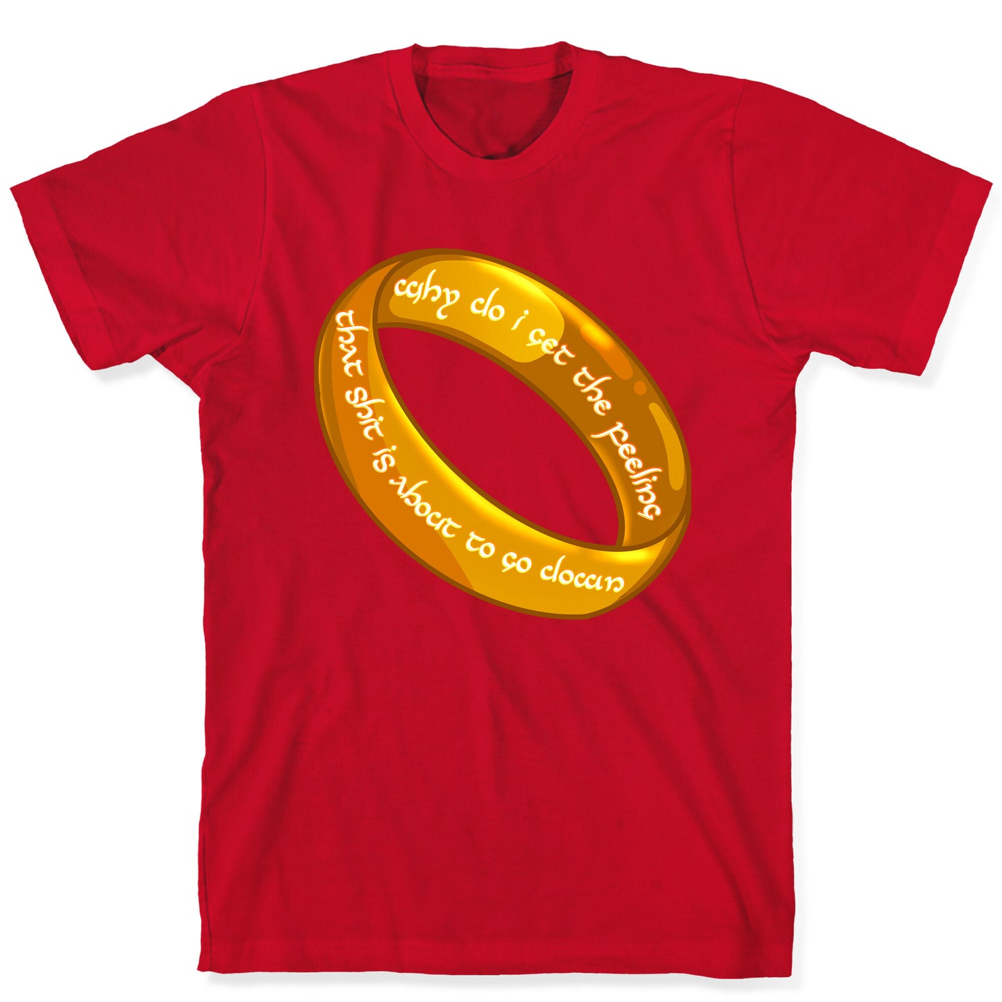Why Do I Get the Feeling that Shit is About to Go Down One Ring T-Shirt