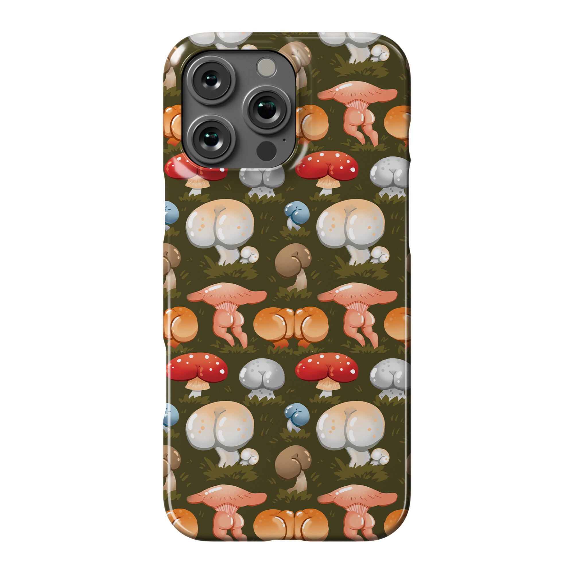 Butt Mushroom Pattern Phone Case
