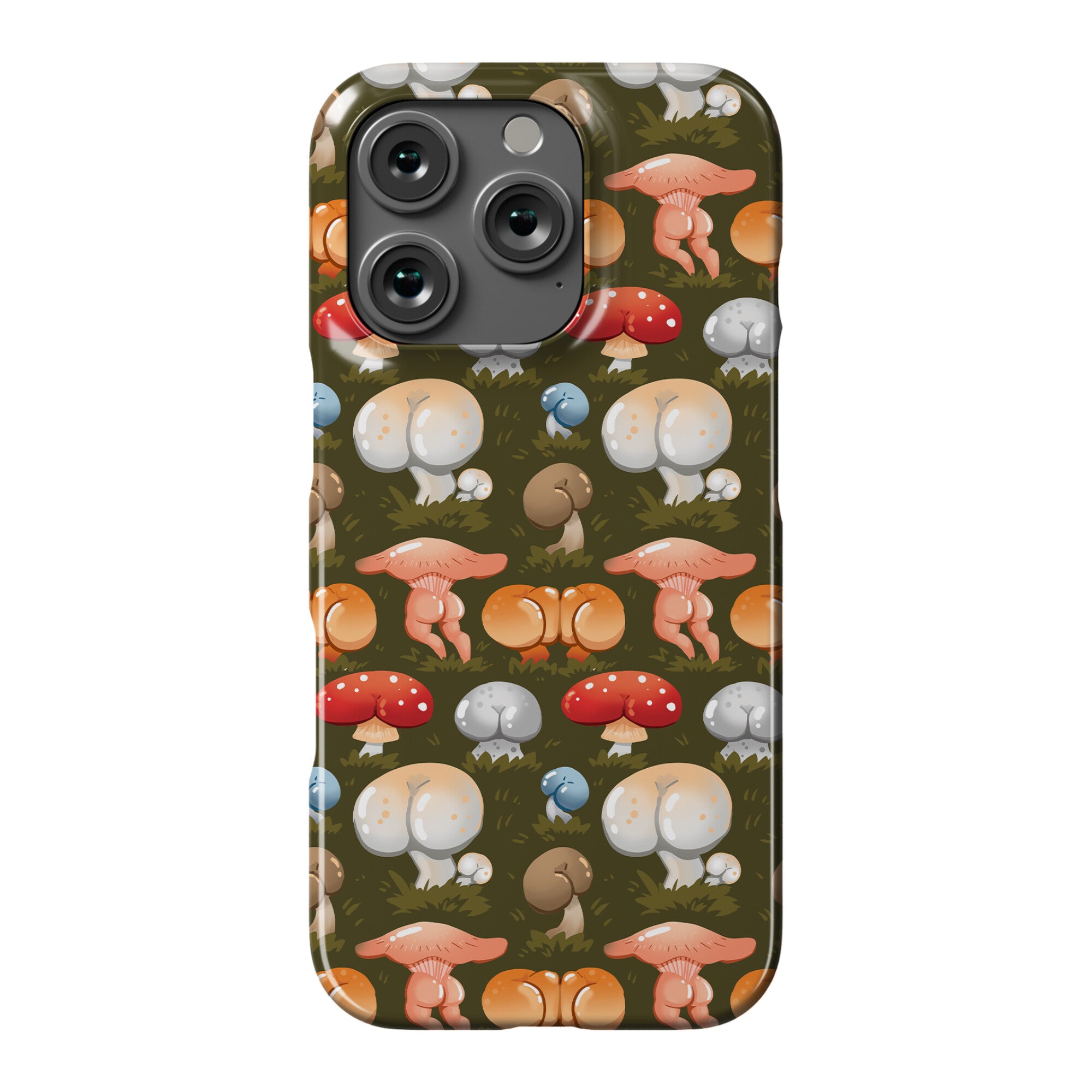 Butt Mushroom Pattern Phone Case