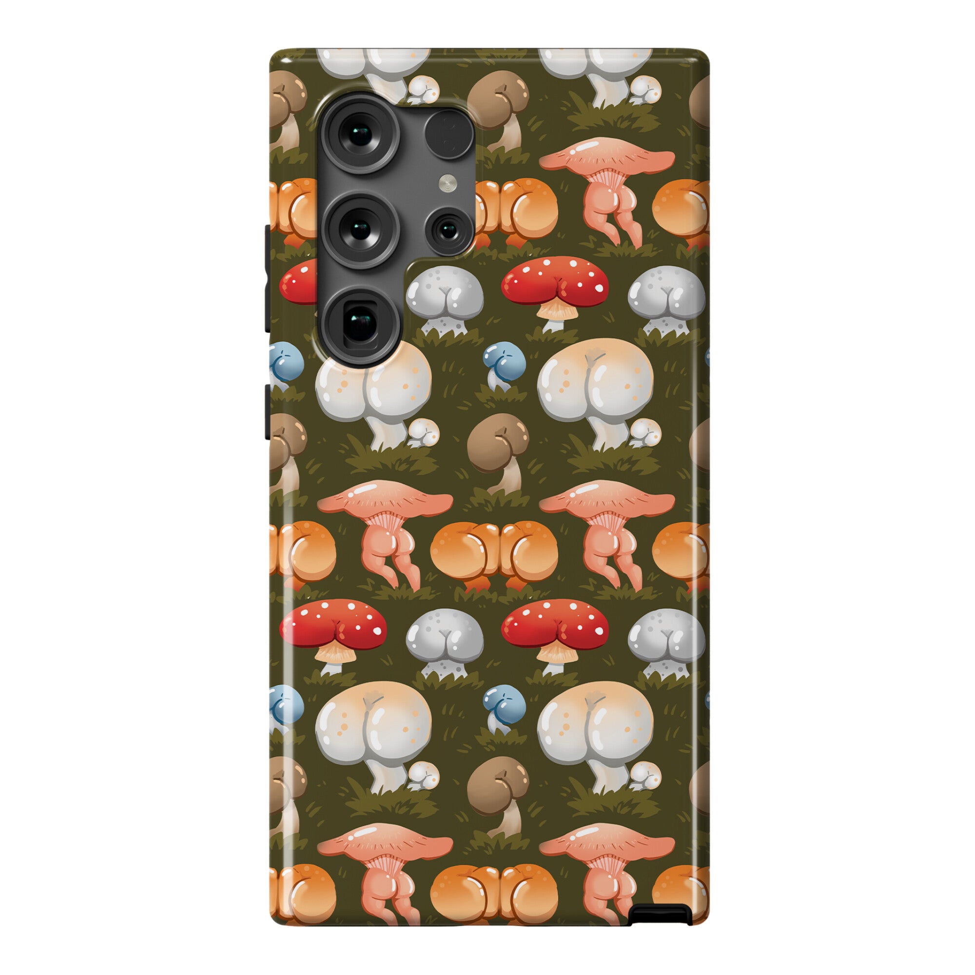 Butt Mushroom Pattern Phone Case