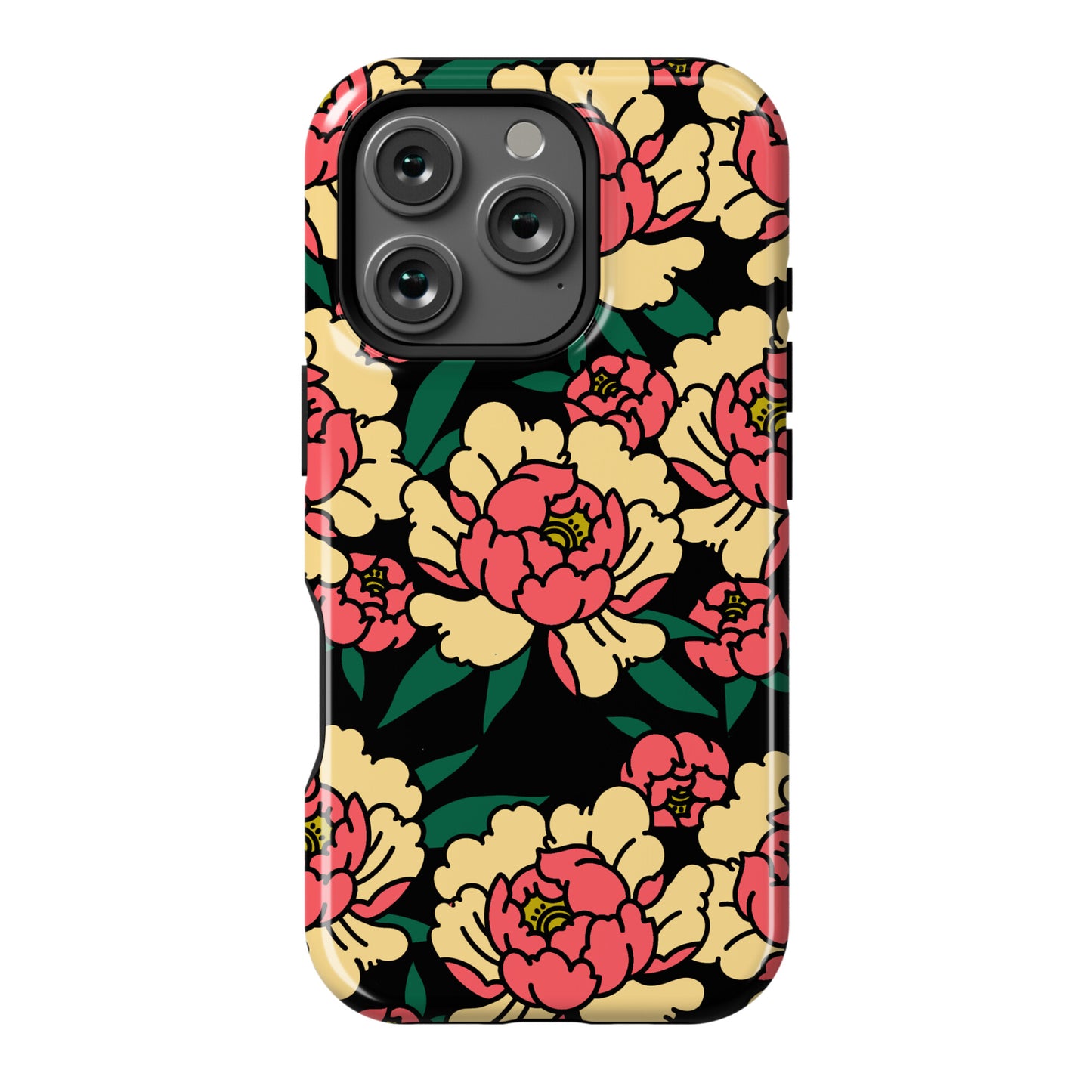 Traditional Tattoo Peony Red Phone Case