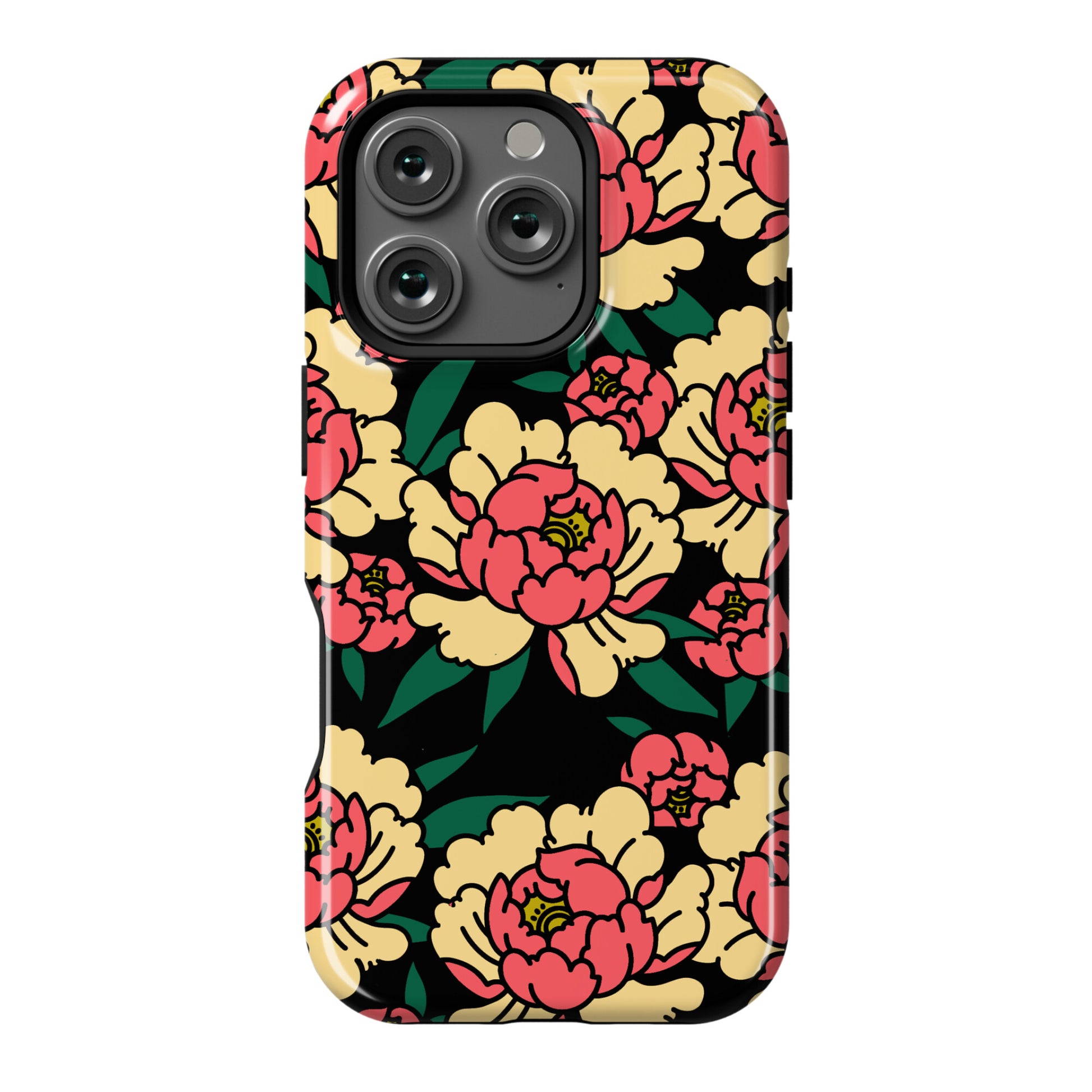 Traditional Tattoo Peony Red Phone Case