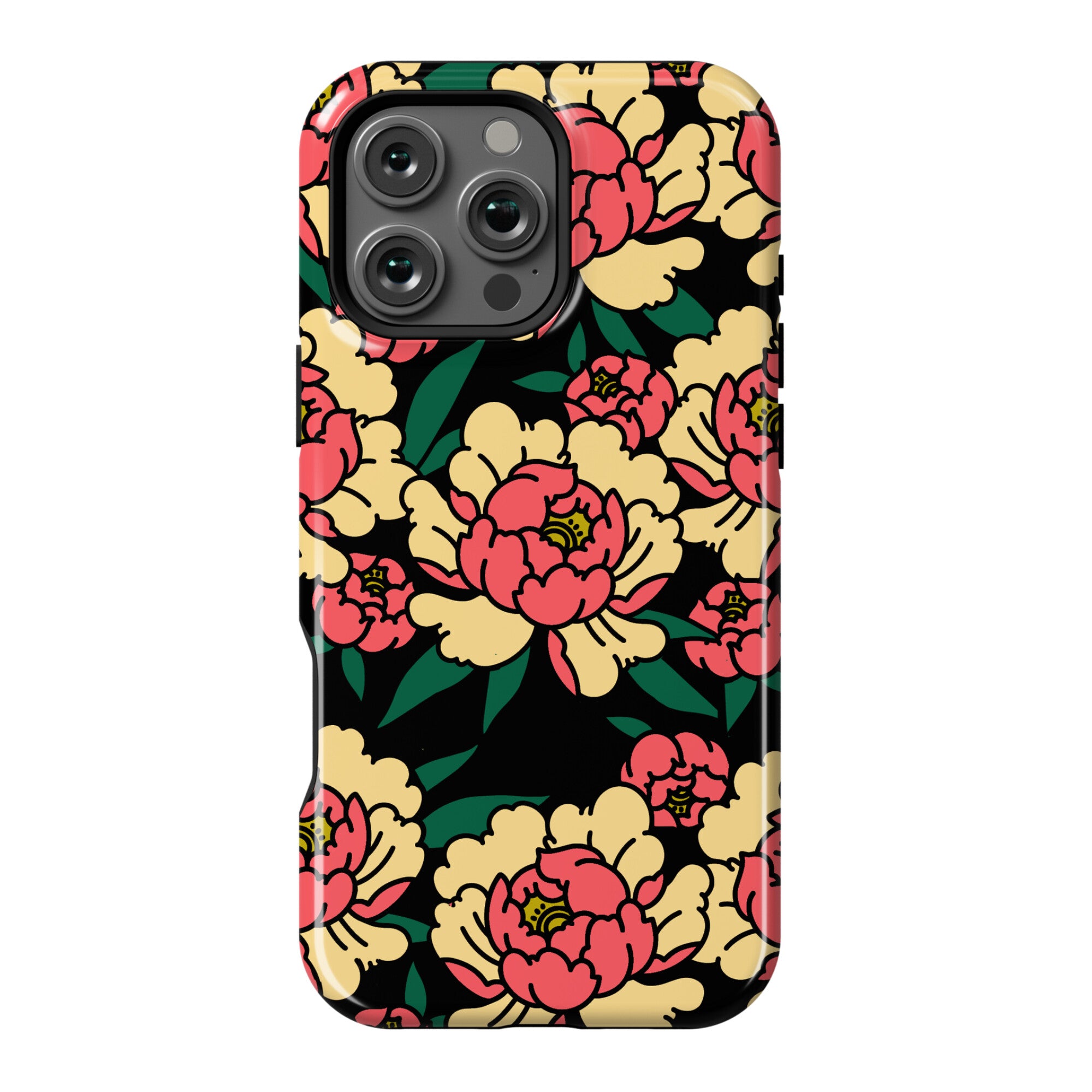 Traditional Tattoo Peony Red Phone Case