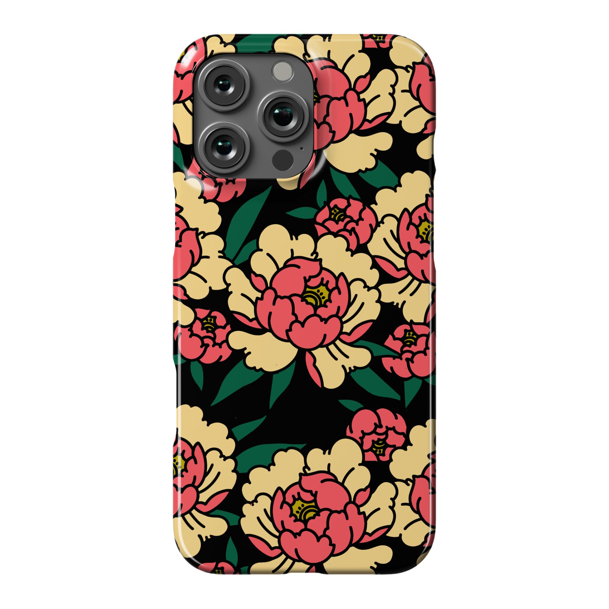 Traditional Tattoo Peony Red Phone Case