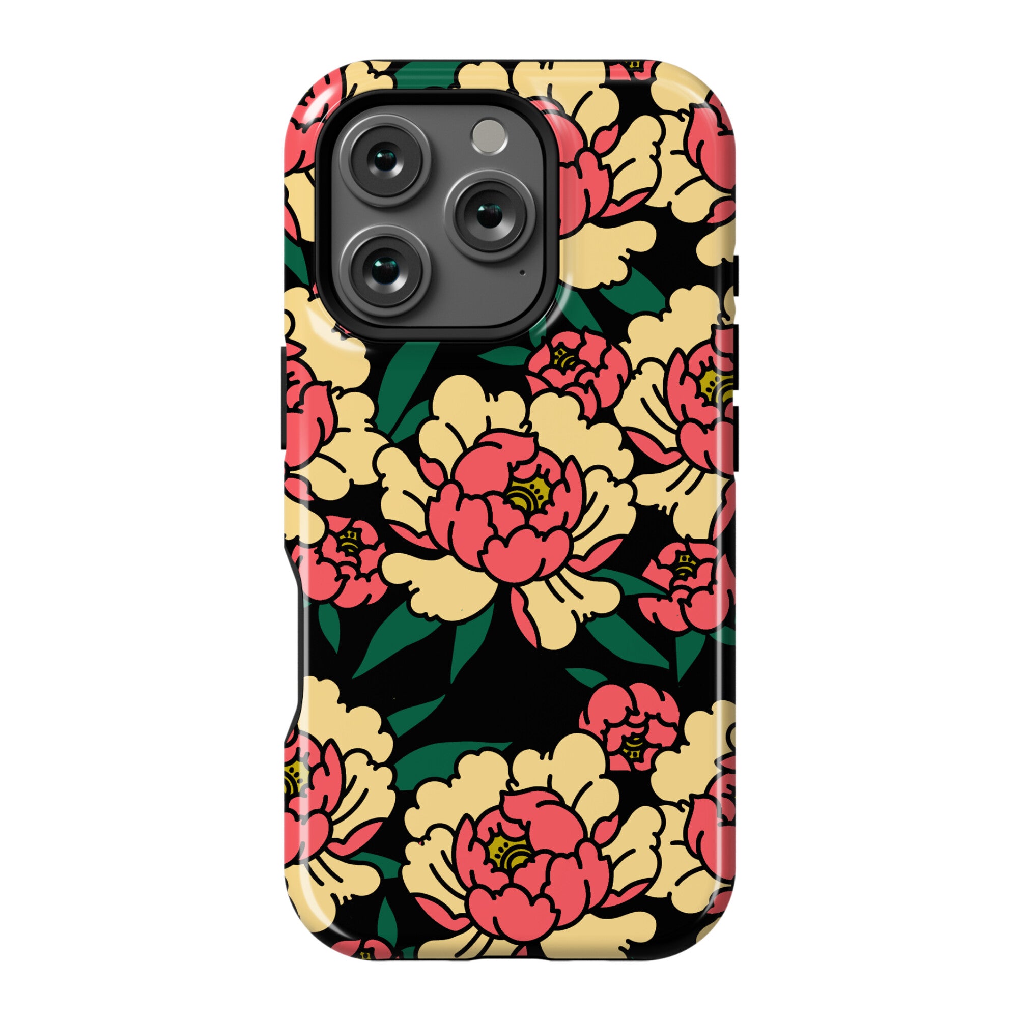 Traditional Tattoo Peony Red Phone Case