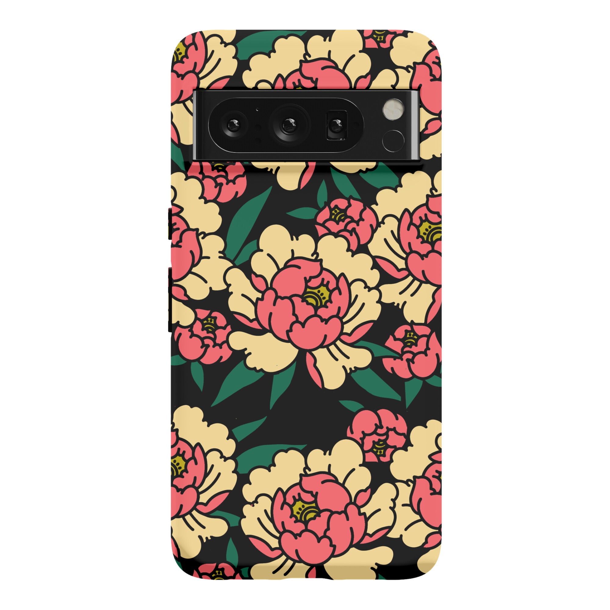 Traditional Tattoo Peony Red Phone Case