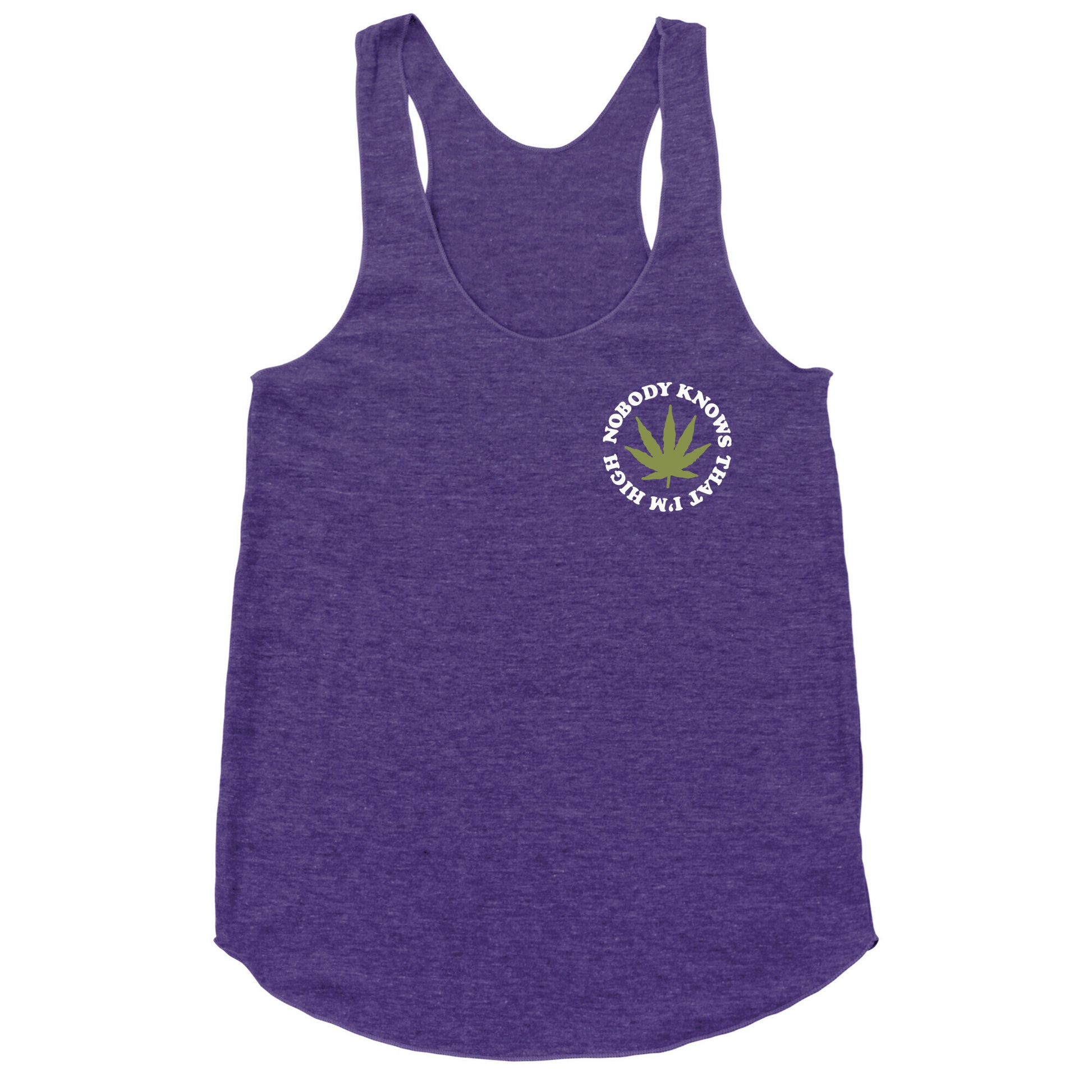 Nobody Knows That I'm High Racerback Tank