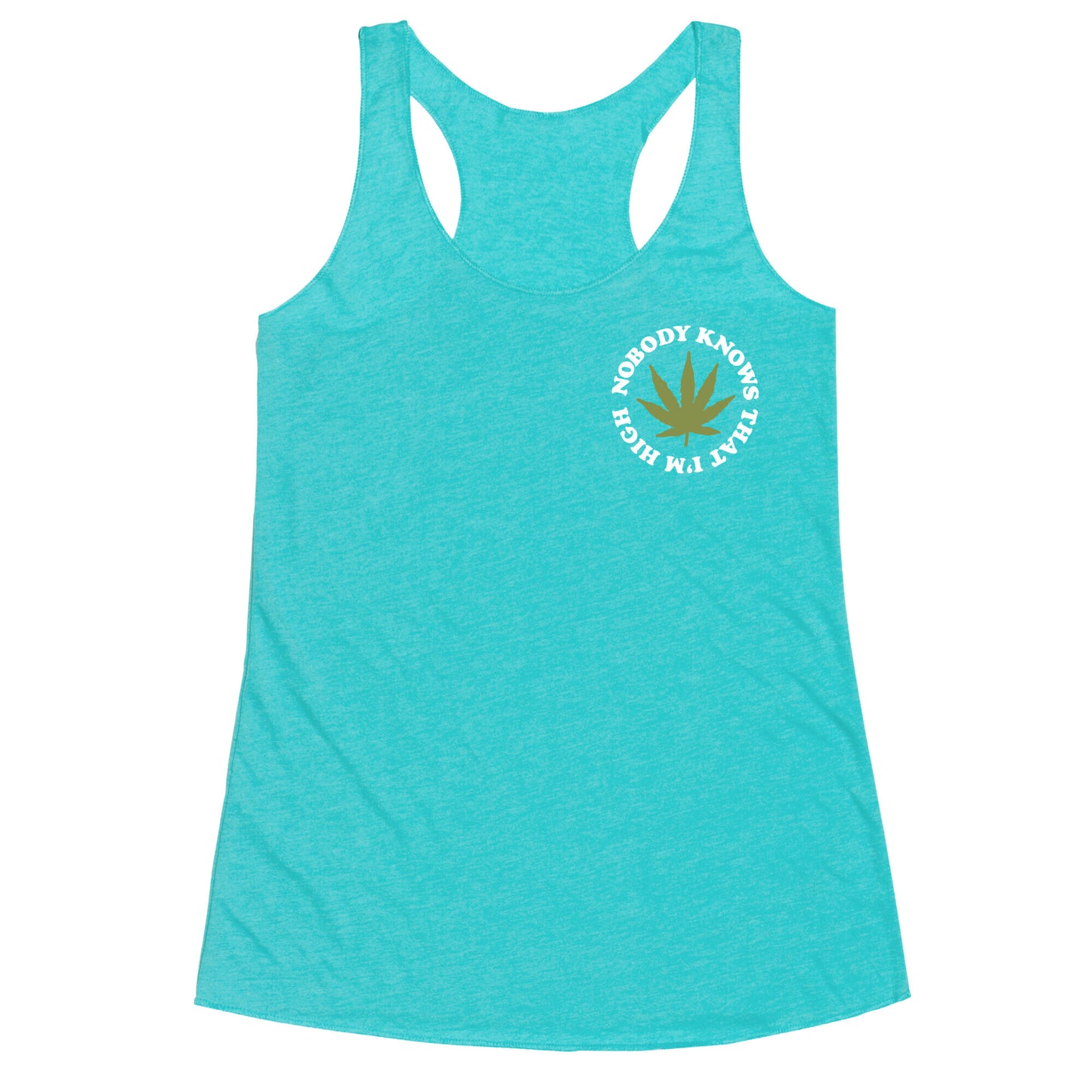 Nobody Knows That I'm High Racerback Tank