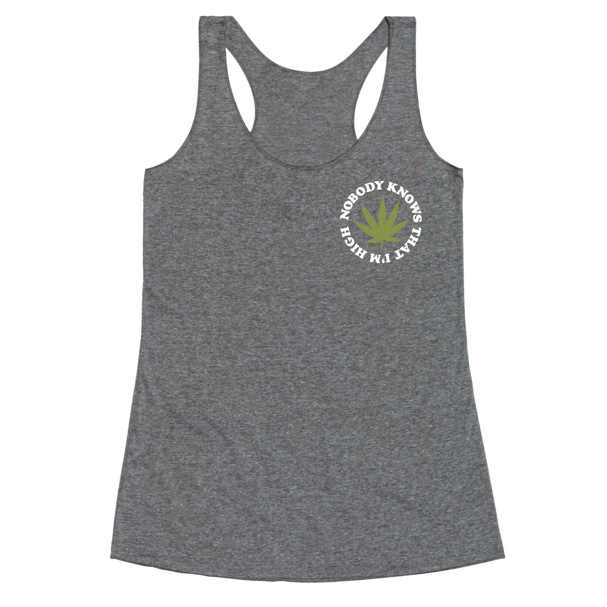Nobody Knows That I'm High Racerback Tank