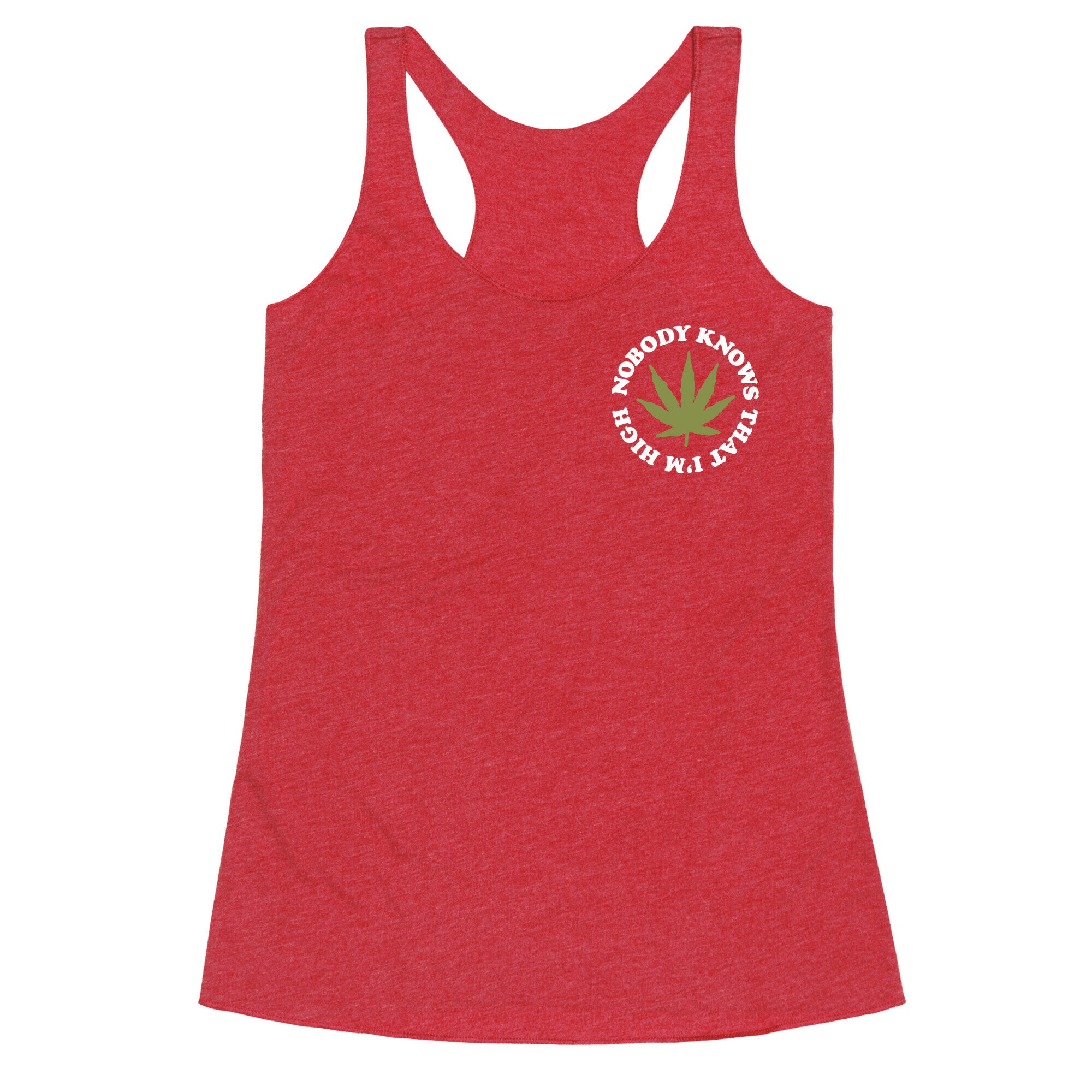 Nobody Knows That I'm High Racerback Tank