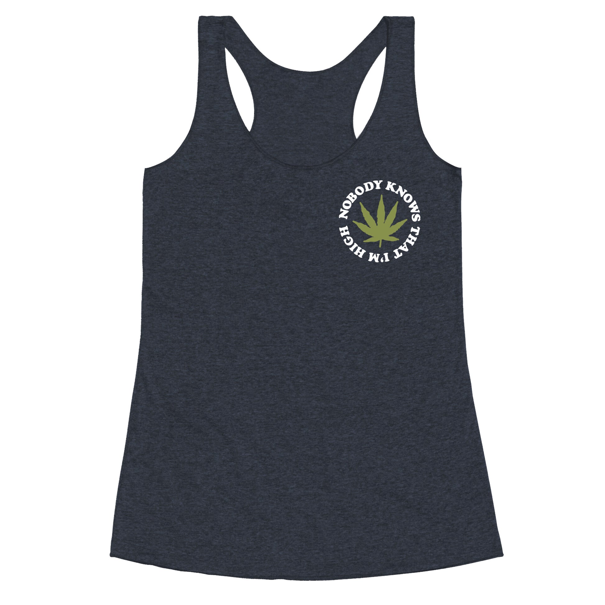 Nobody Knows That I'm High Racerback Tank