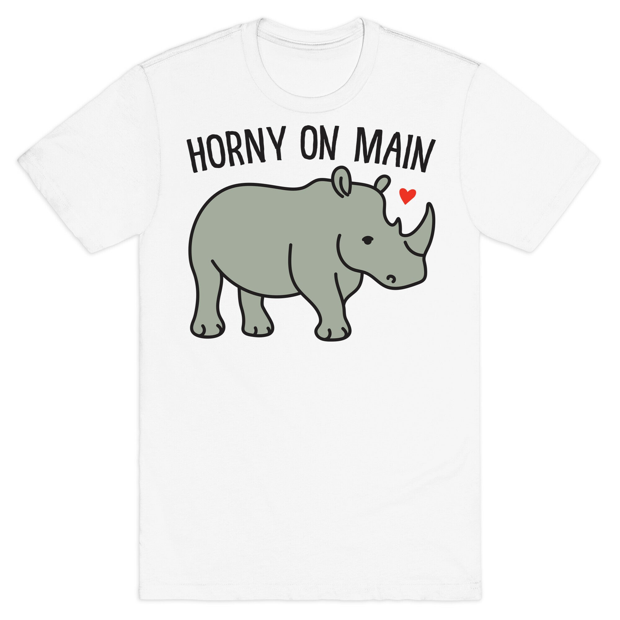 Horny On Main Rhino T-Shirt