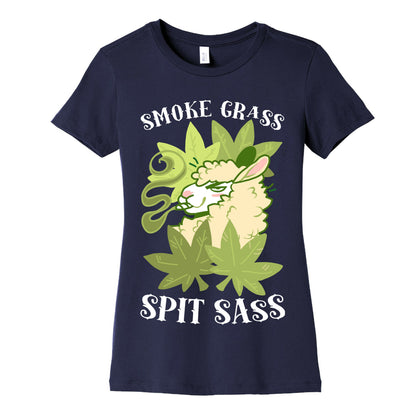 Smoke Grass Spit Sass Women's Cotton Tee