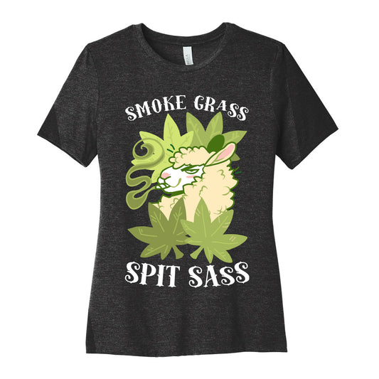 Smoke Grass Spit Sass Women's Cotton Tee