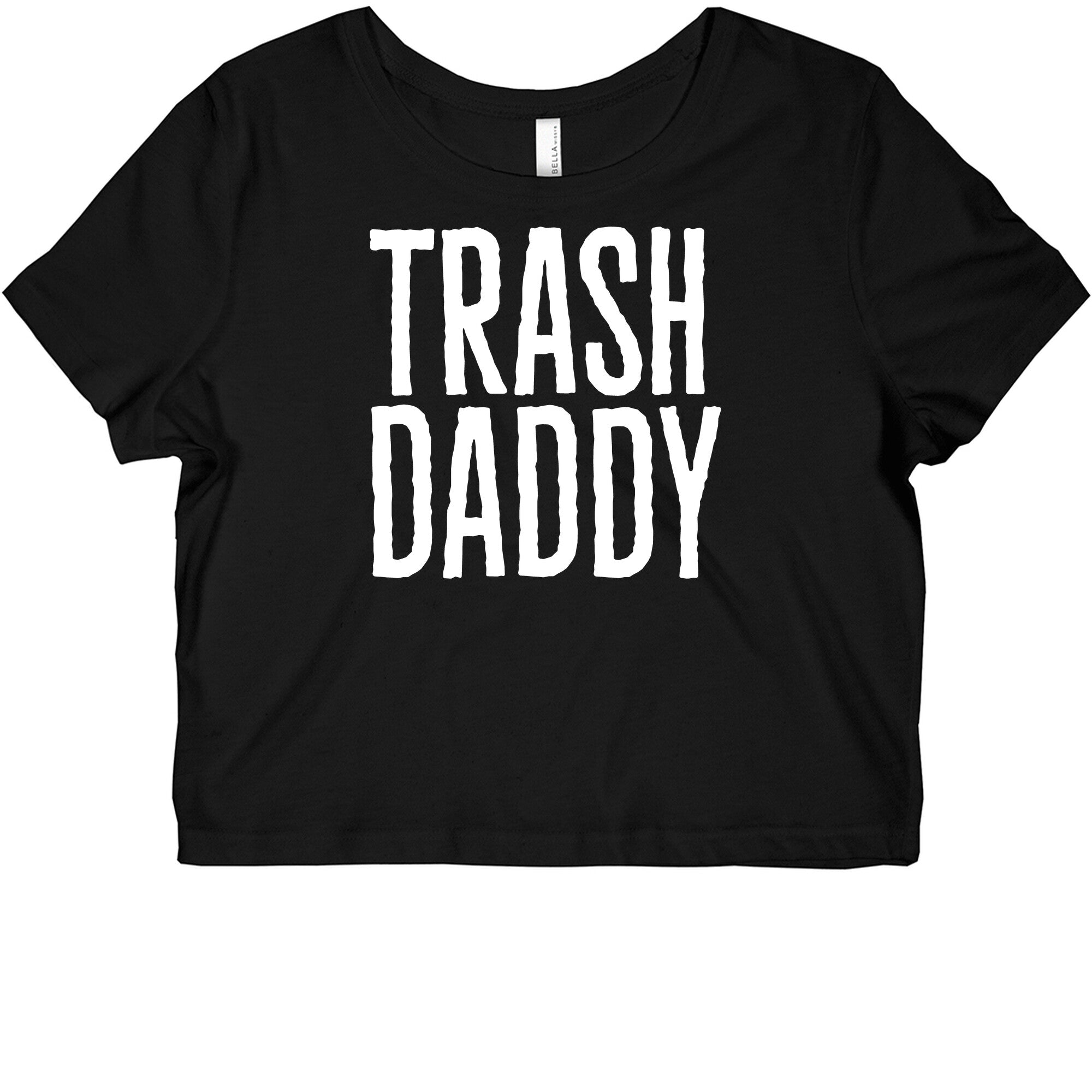 Trash Daddy White Print Graphic Baby Tee