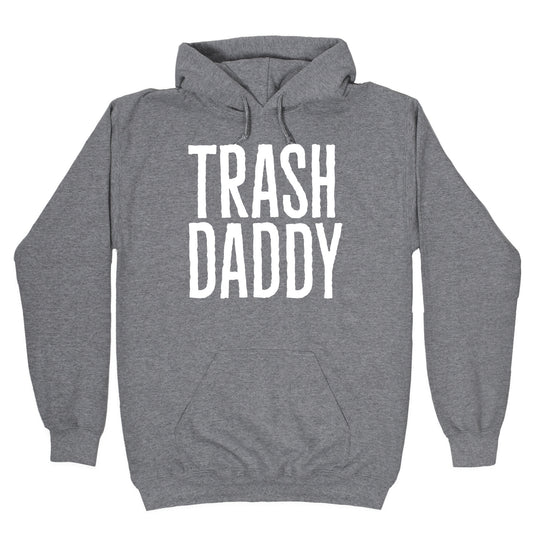 Trash Daddy White Print Hoodie