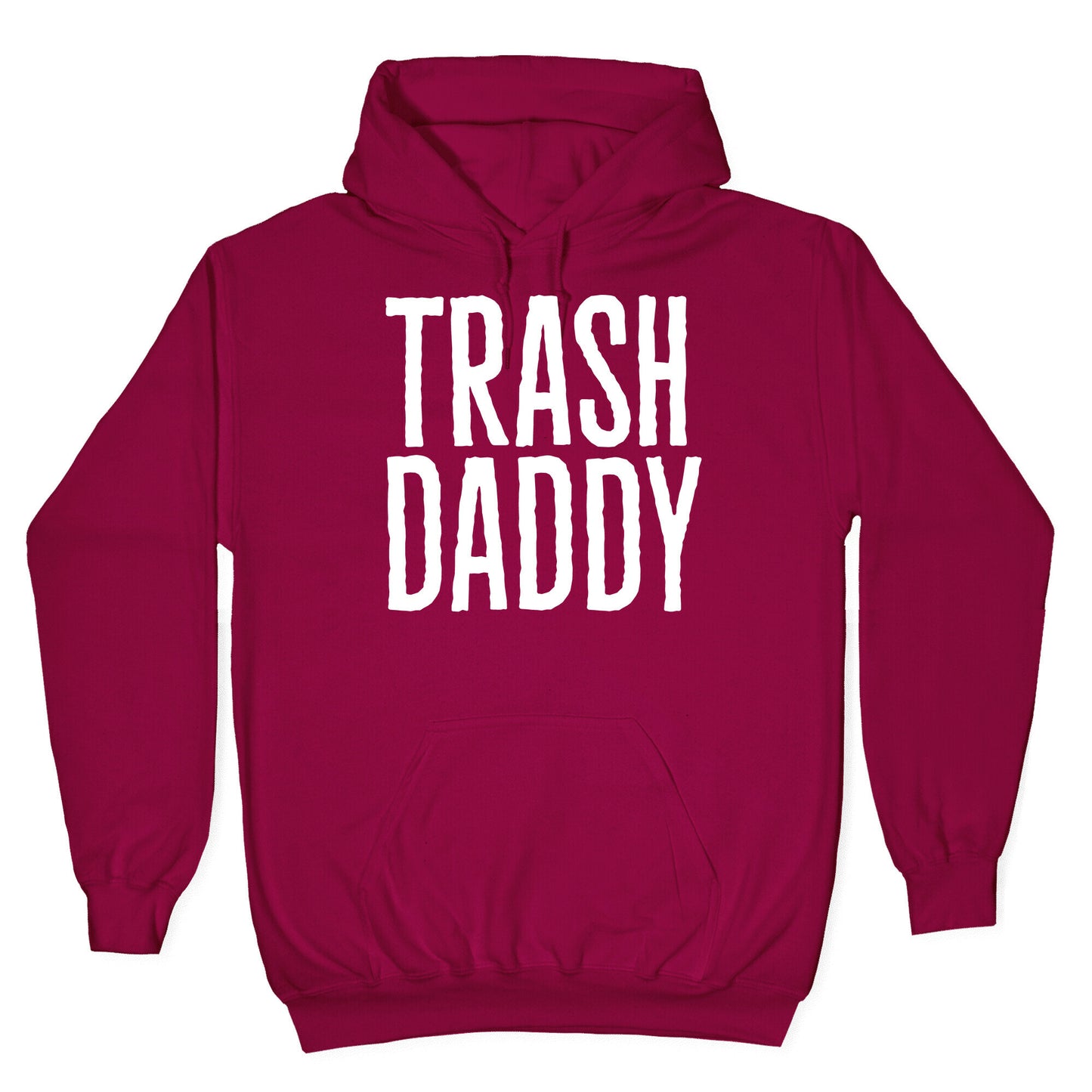 Trash Daddy White Print Hoodie