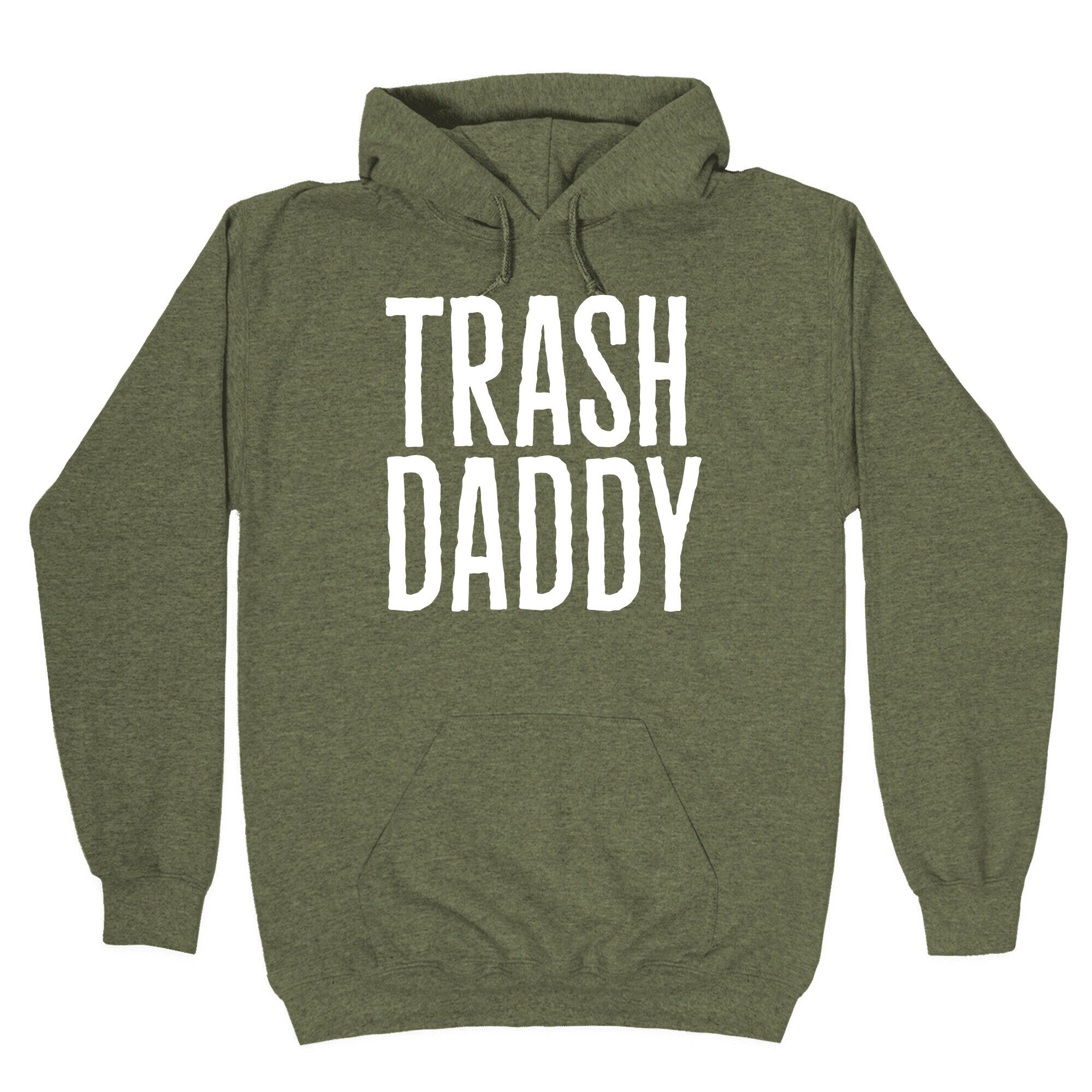 Trash Daddy White Print Hoodie