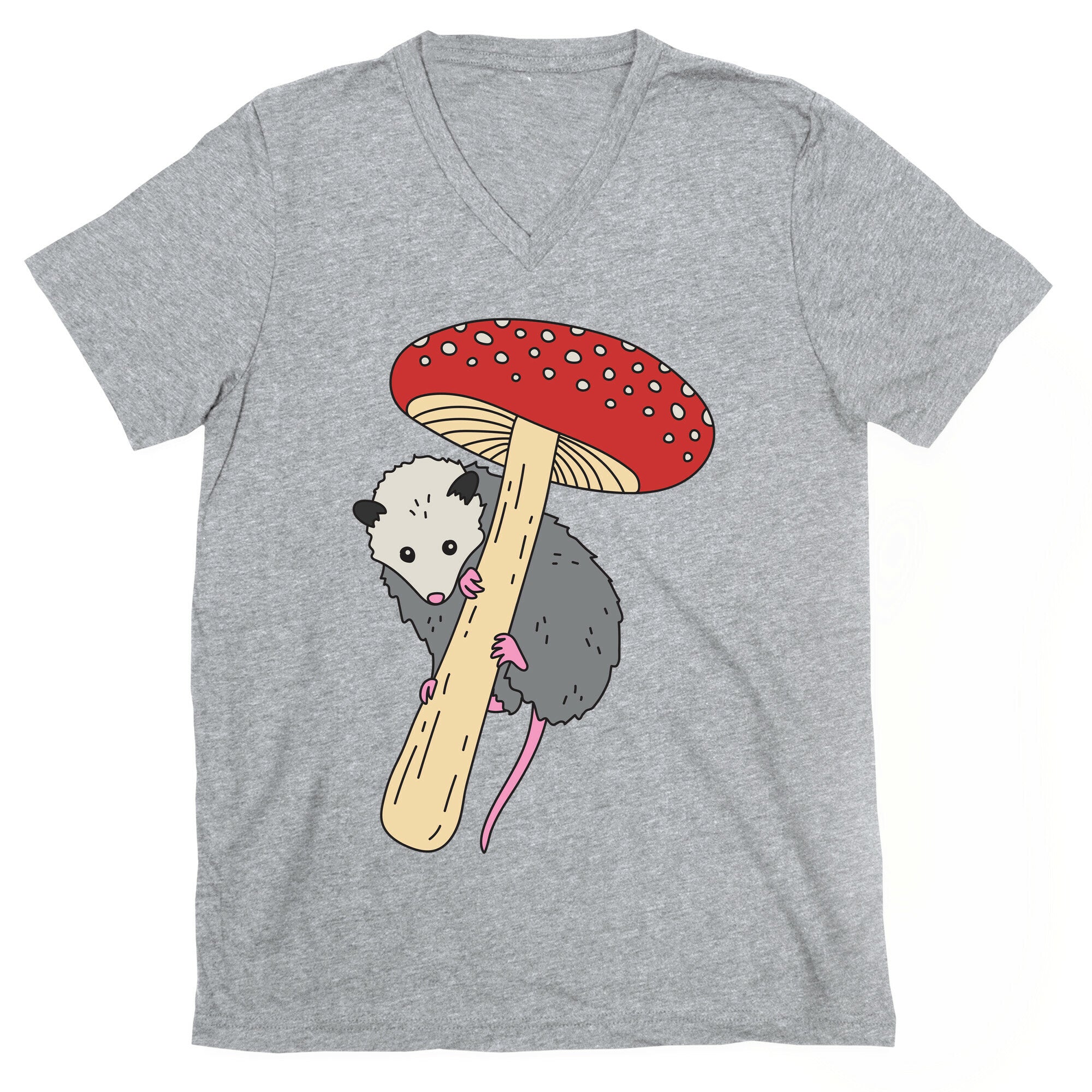 Opossum Mushroom V-Neck