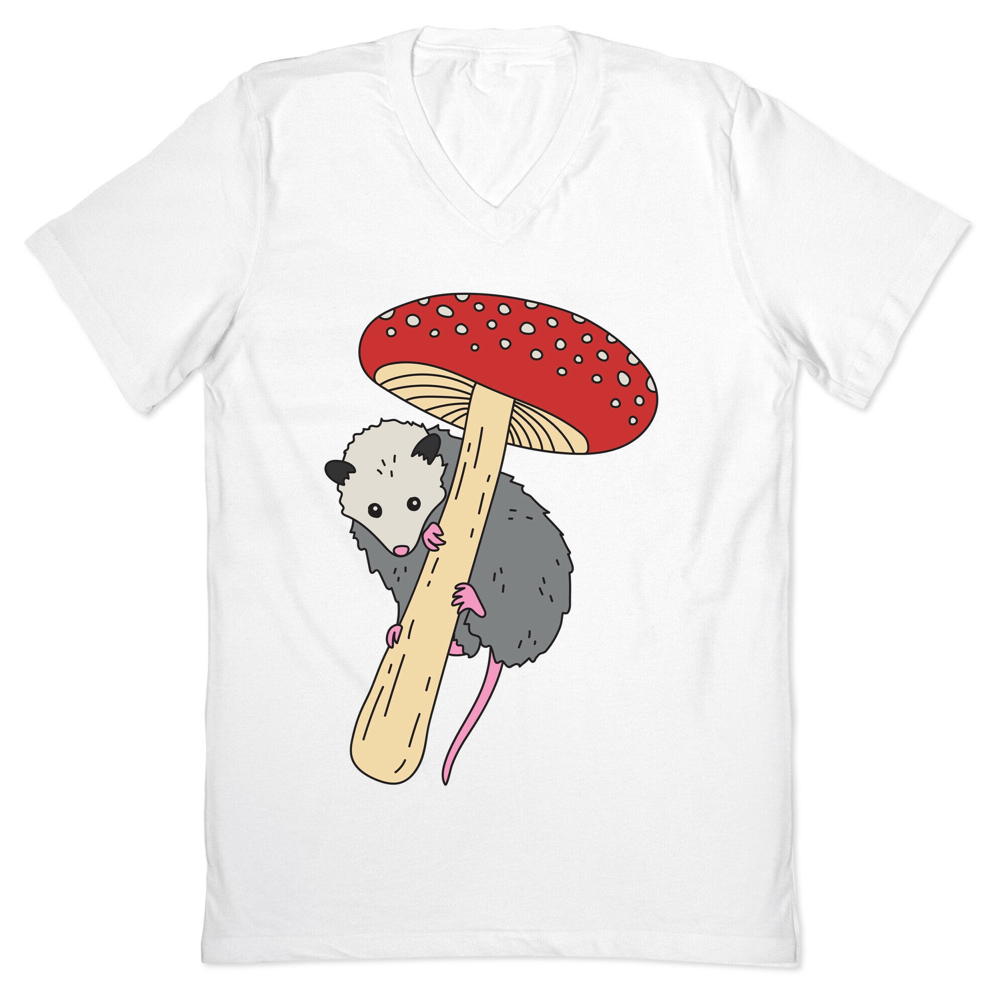 Opossum Mushroom V-Neck