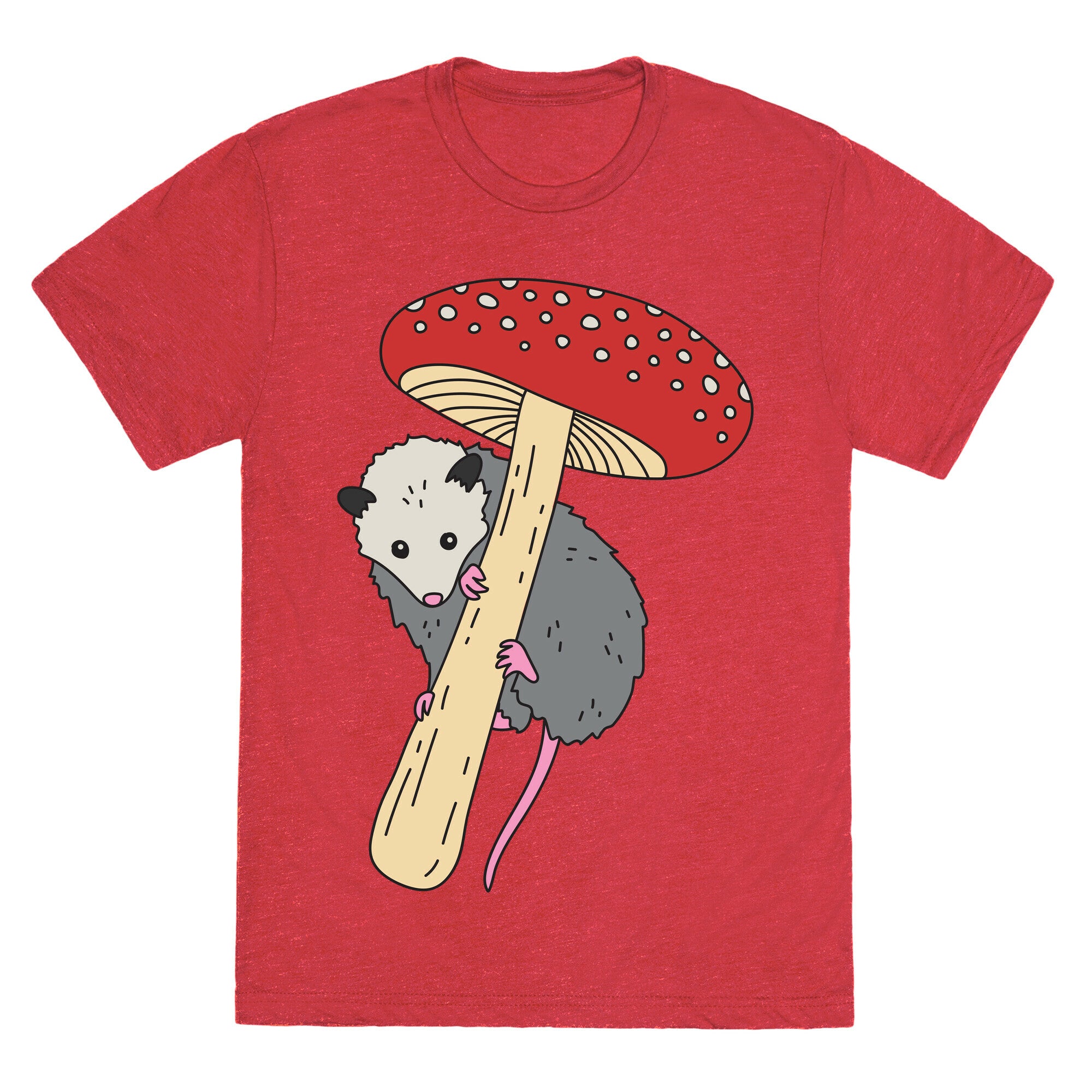 Opossum Mushroom Unisex Triblend Tee