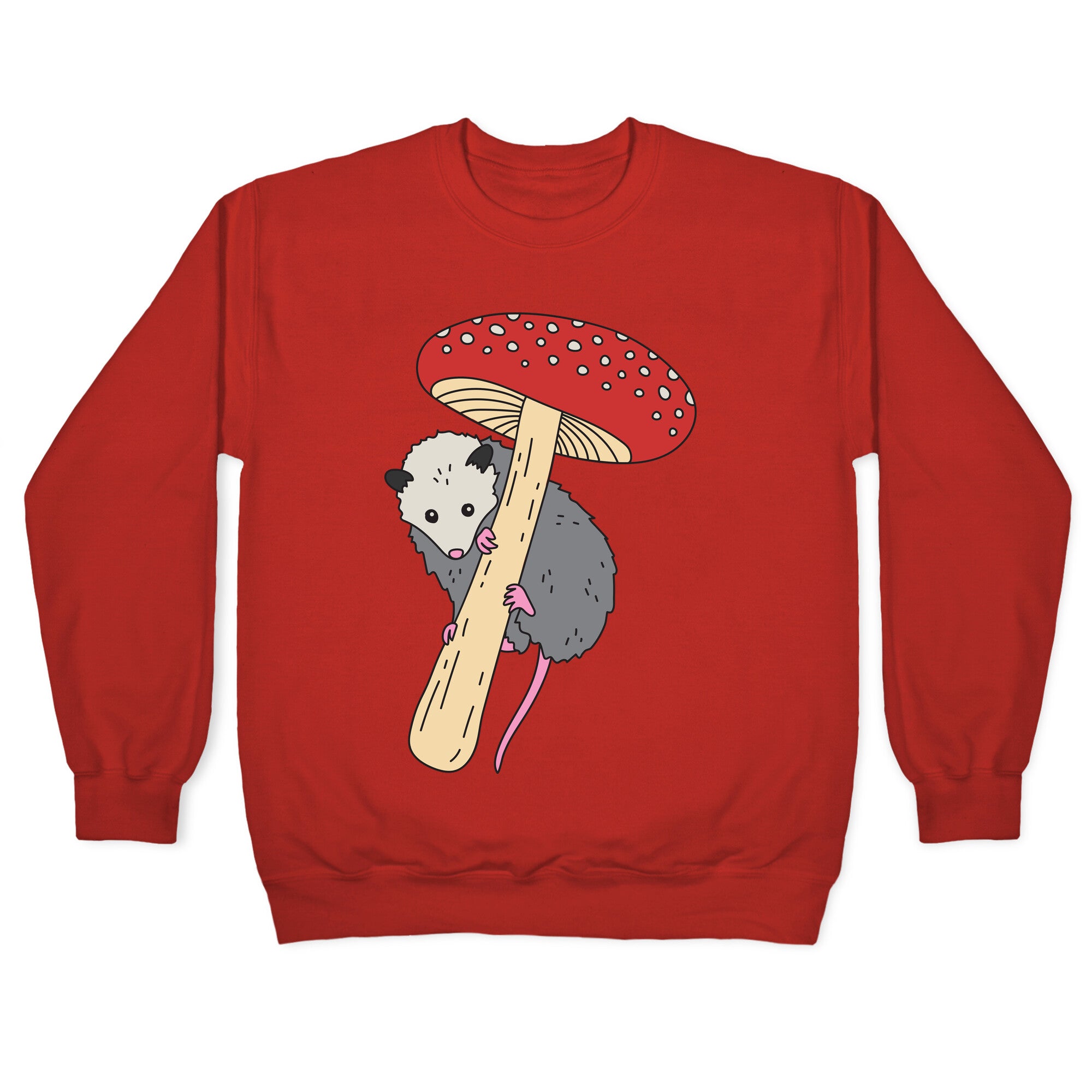 Opossum Mushroom Crewneck Sweatshirt