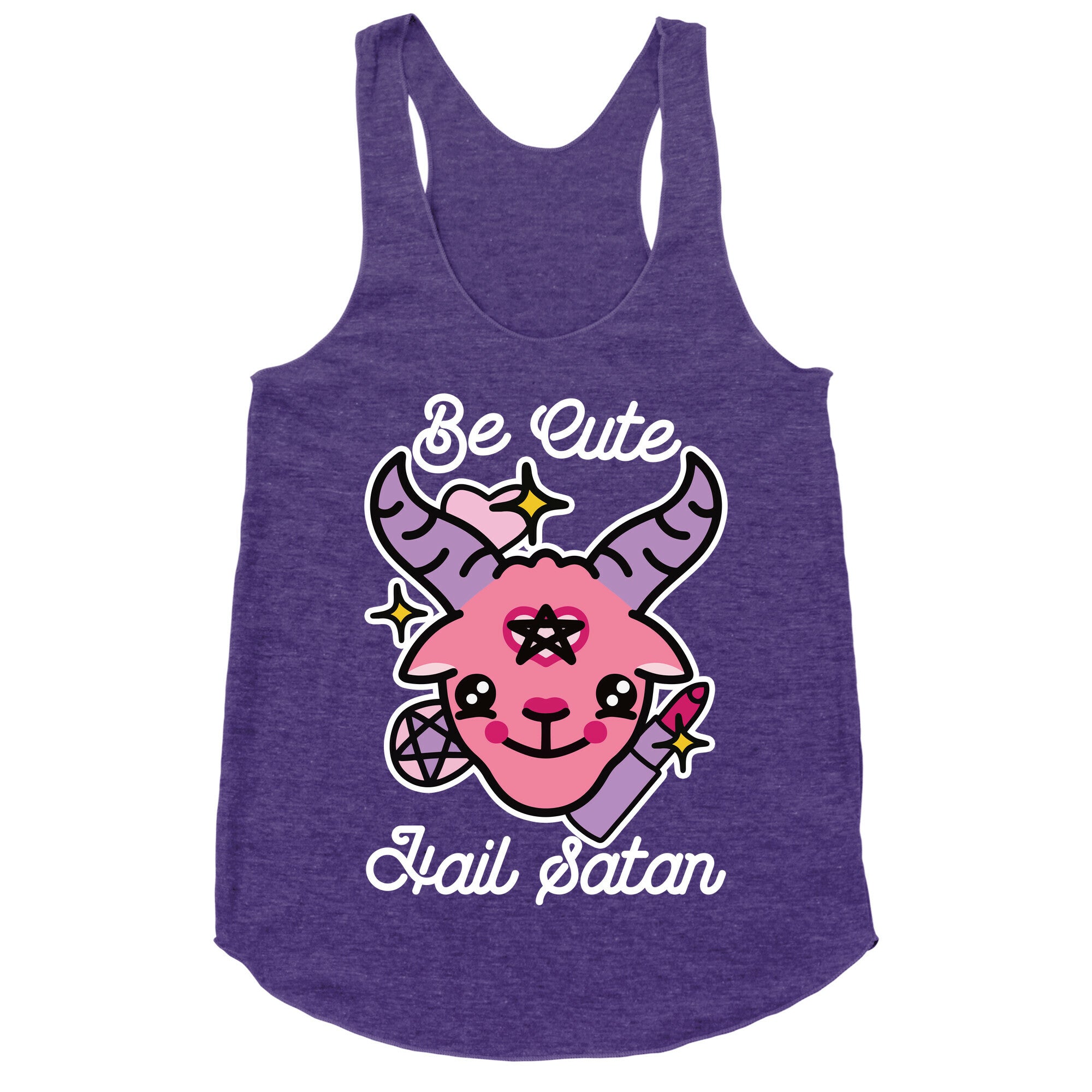 Be Cute, Hail Satan Racerback Tank