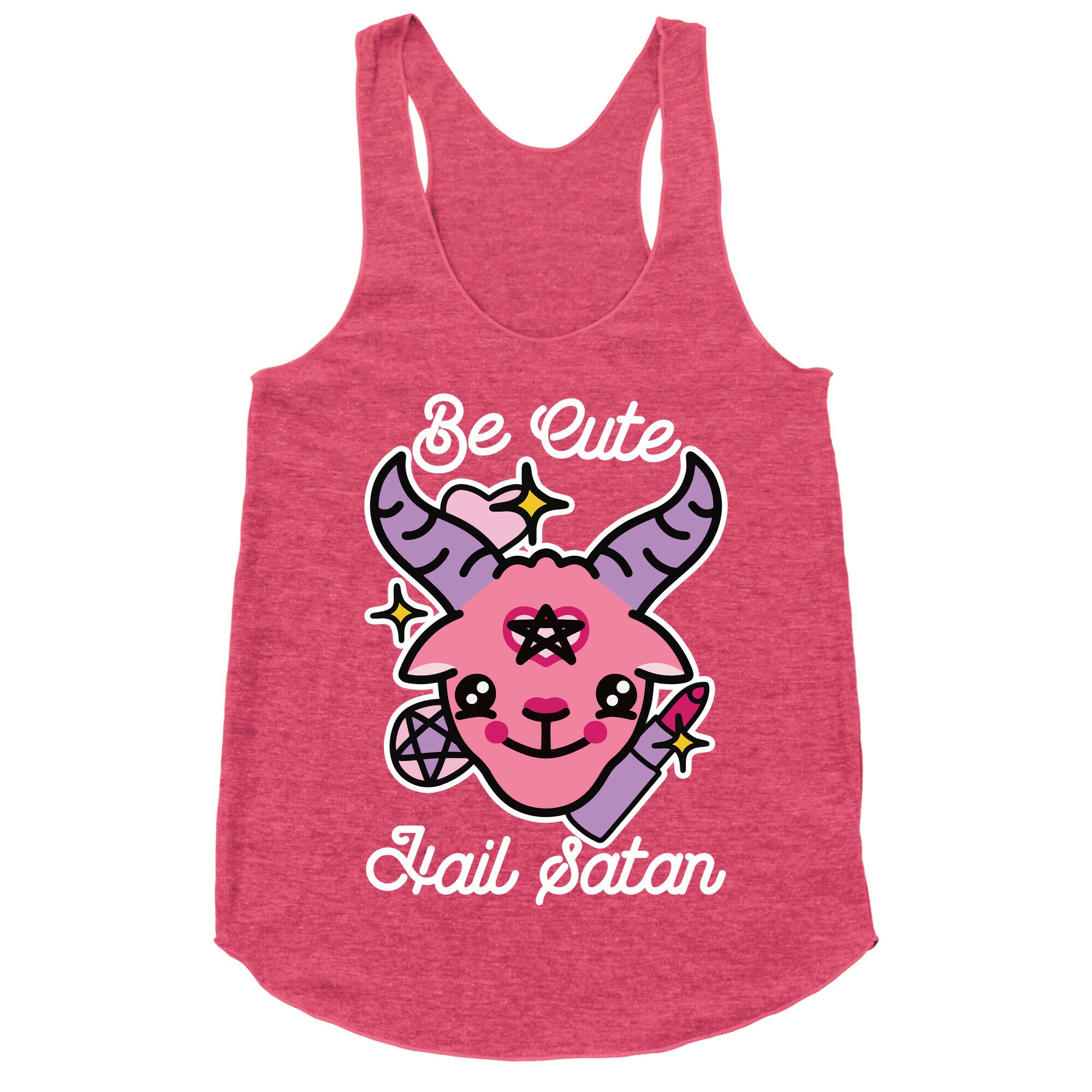 Be Cute, Hail Satan Racerback Tank
