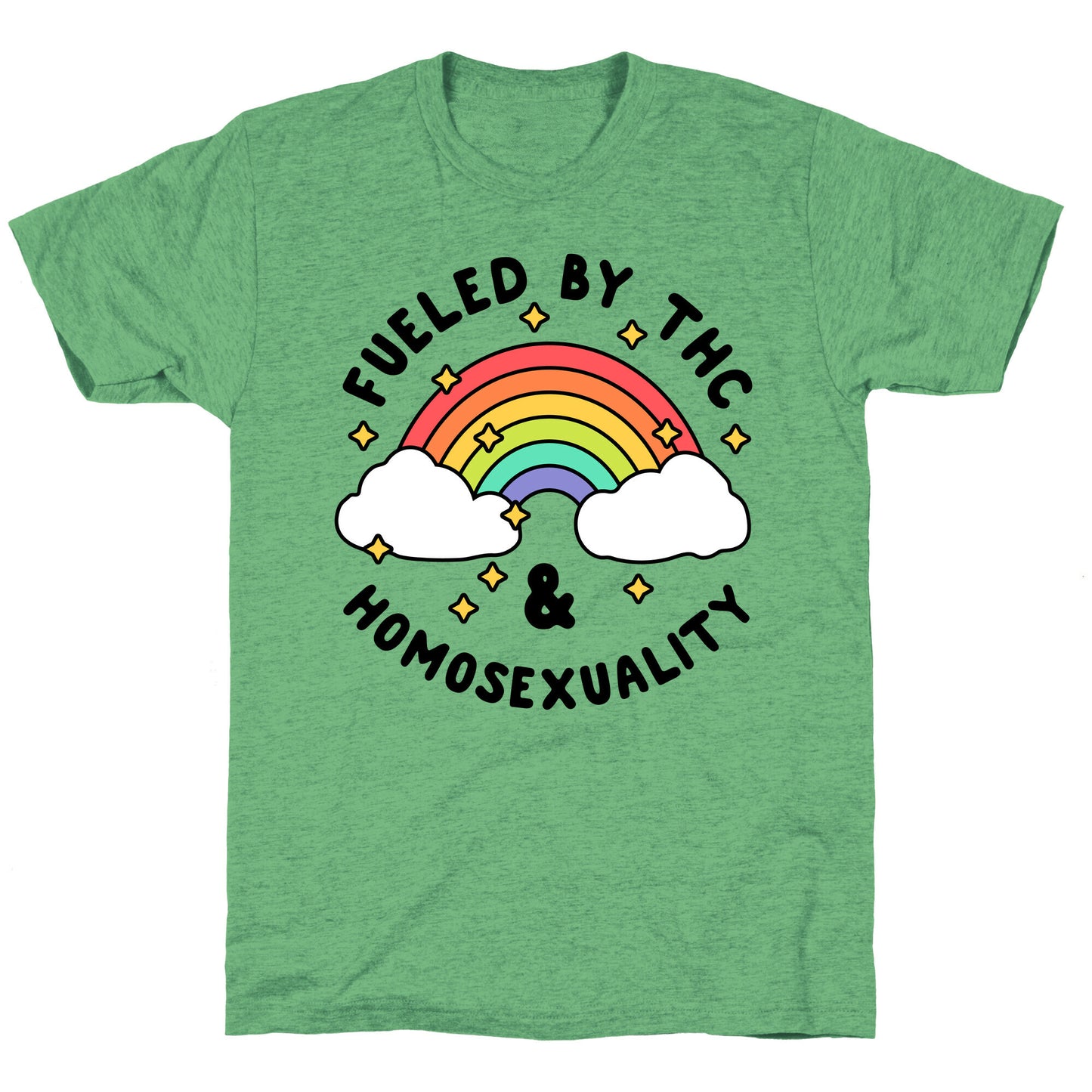 Fueled By THC & Homosexuality Unisex Triblend Tee
