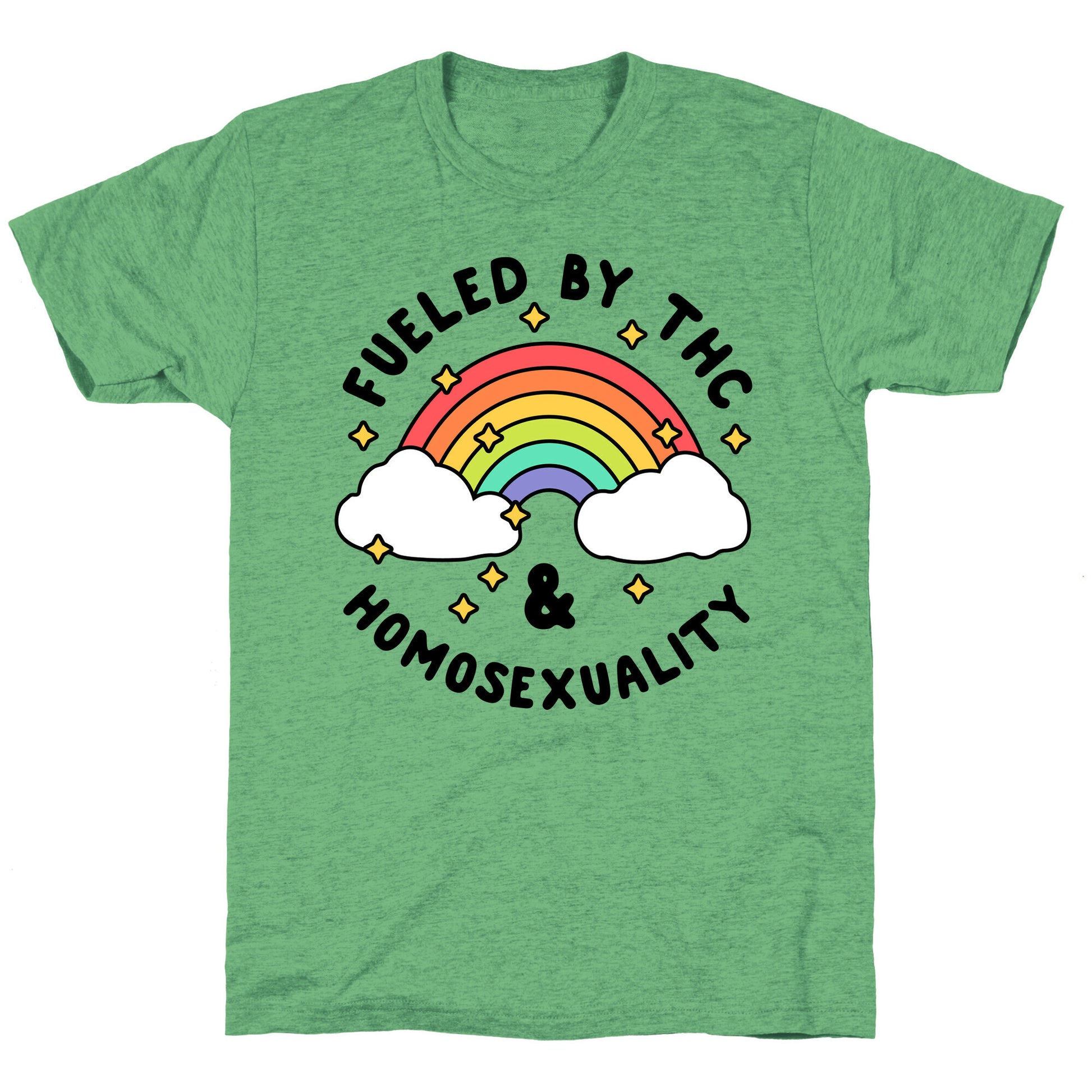 Fueled By THC & Homosexuality Unisex Triblend Tee