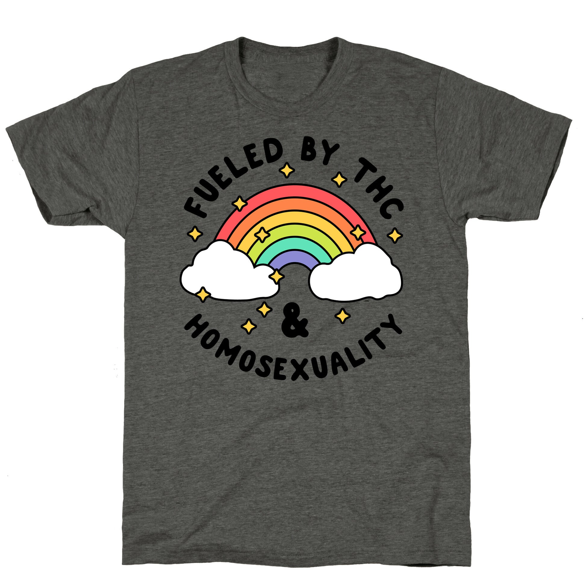 Fueled By THC & Homosexuality Unisex Triblend Tee