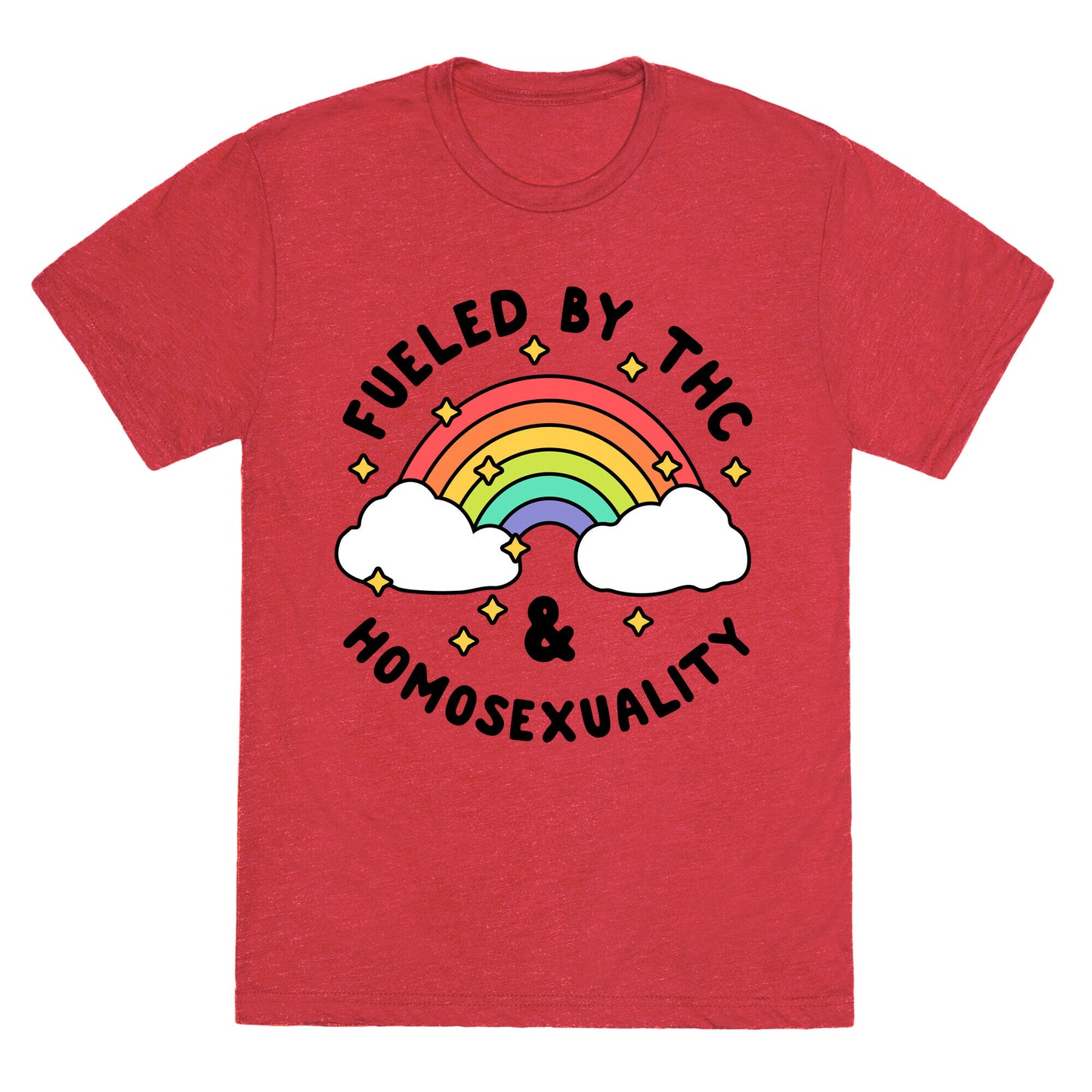 Fueled By THC & Homosexuality Unisex Triblend Tee