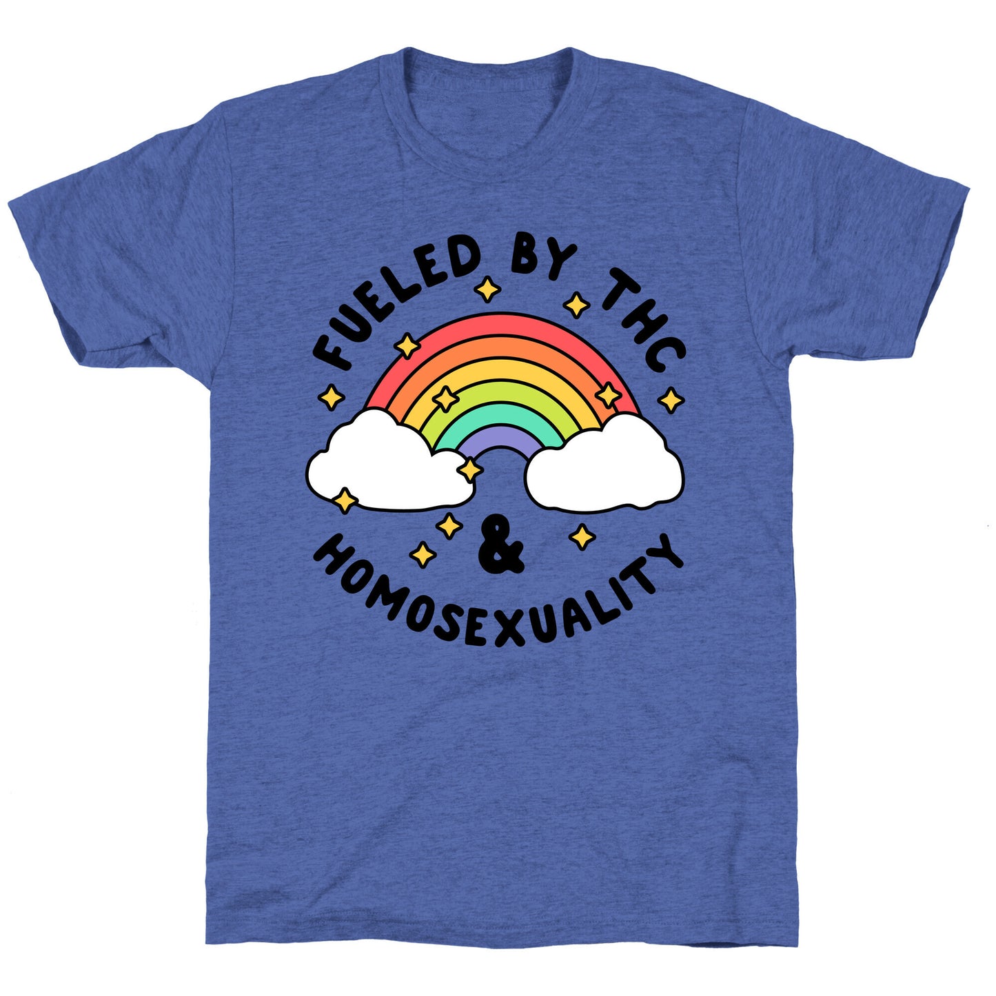 Fueled By THC & Homosexuality Unisex Triblend Tee
