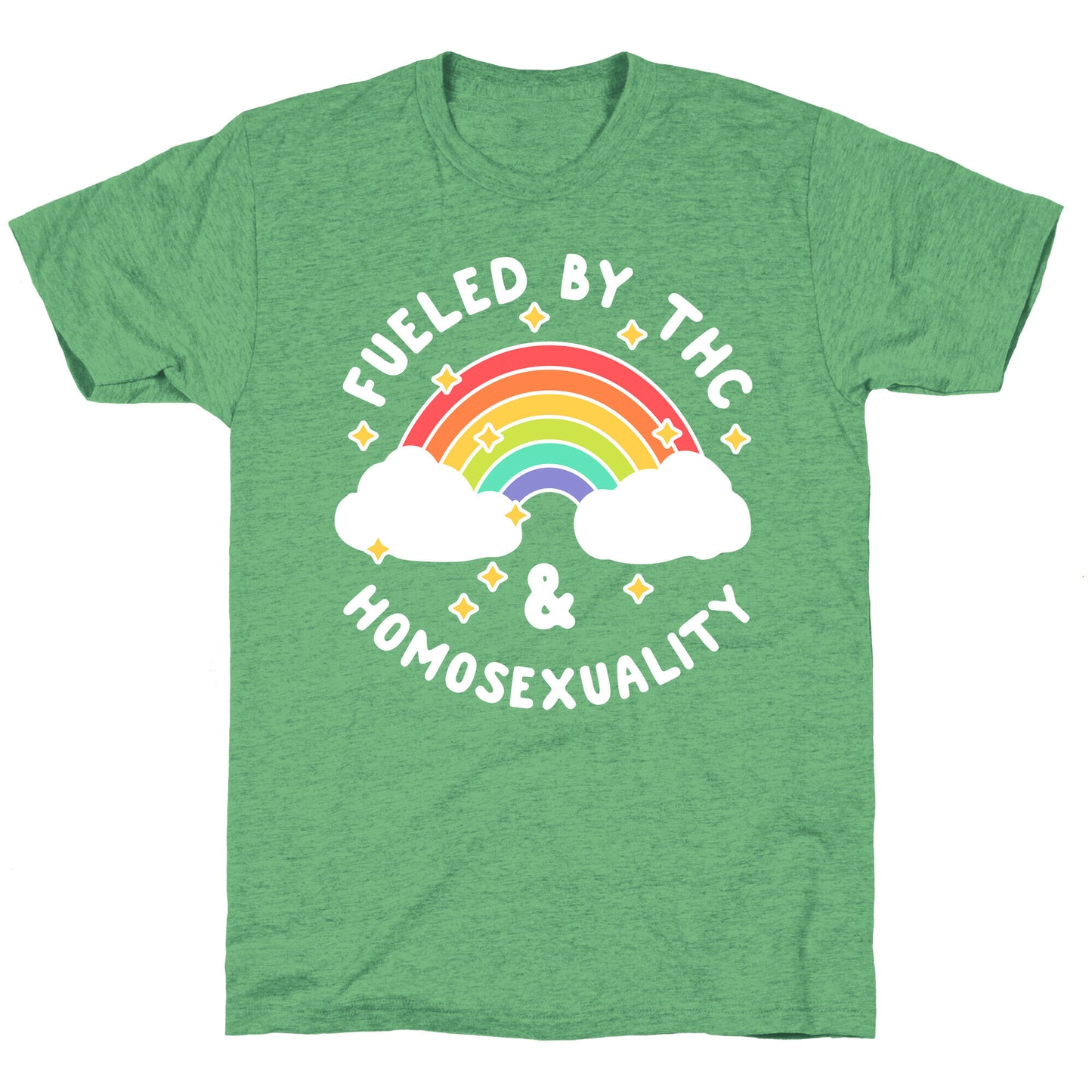Fueled By THC & Homosexuality Unisex Triblend Tee