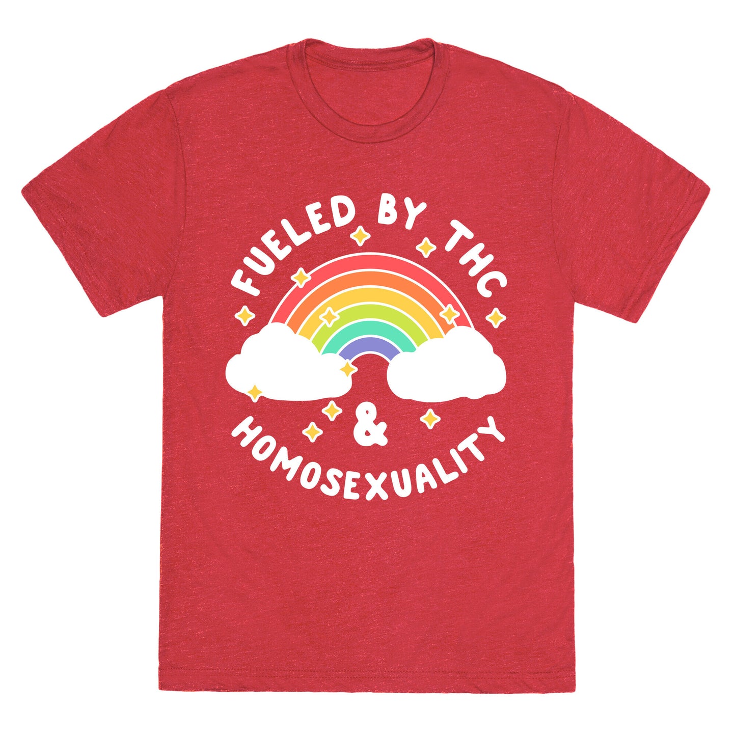 Fueled By THC & Homosexuality Unisex Triblend Tee