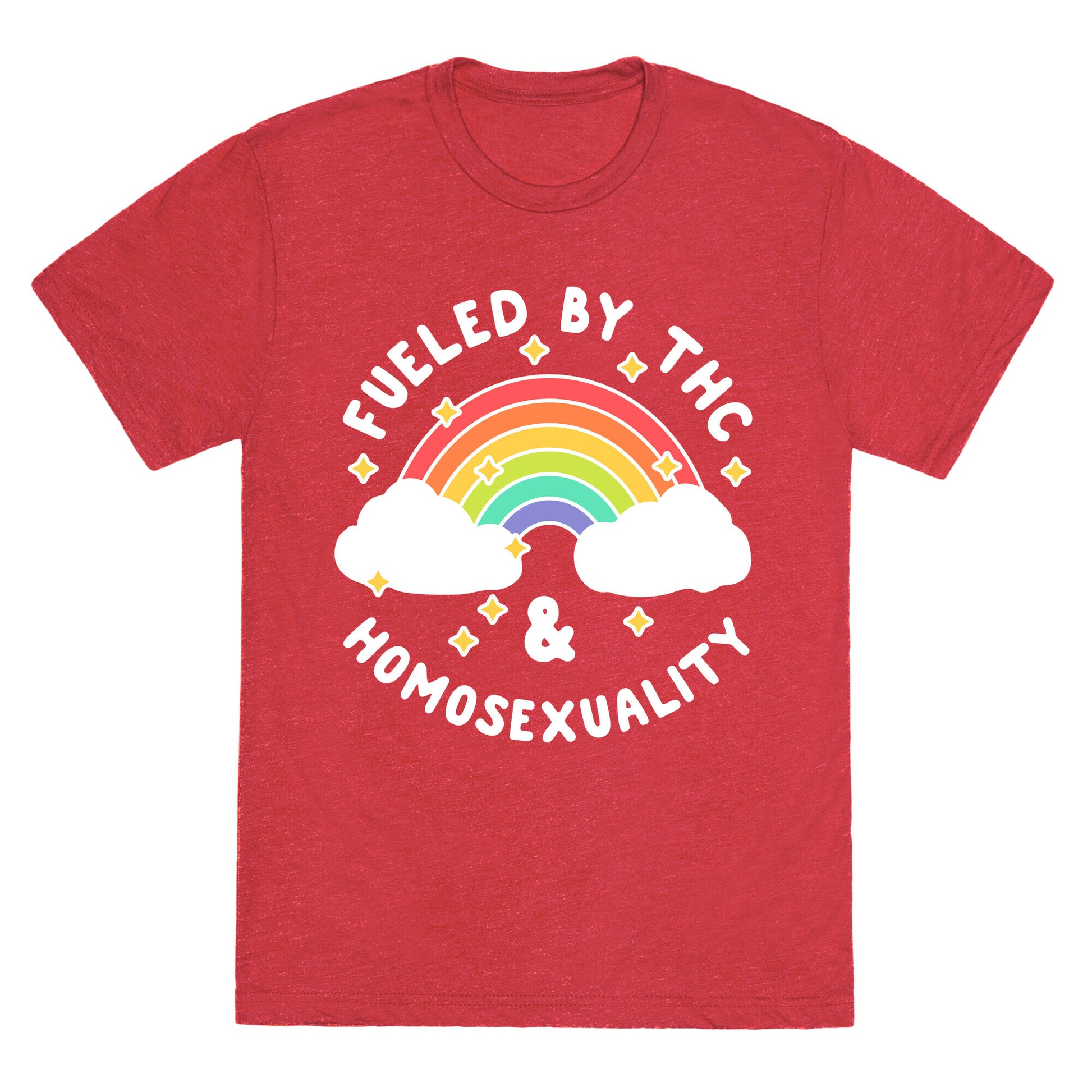 Fueled By THC & Homosexuality Unisex Triblend Tee