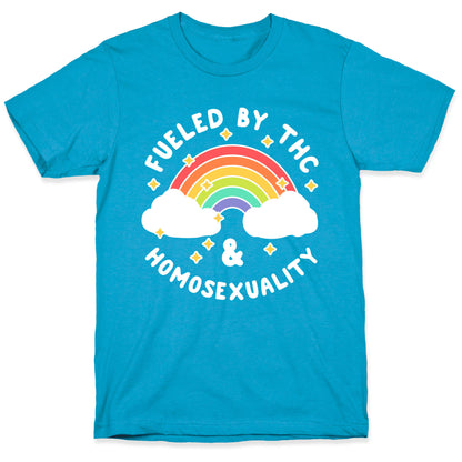 Fueled By THC & Homosexuality Unisex Triblend Tee