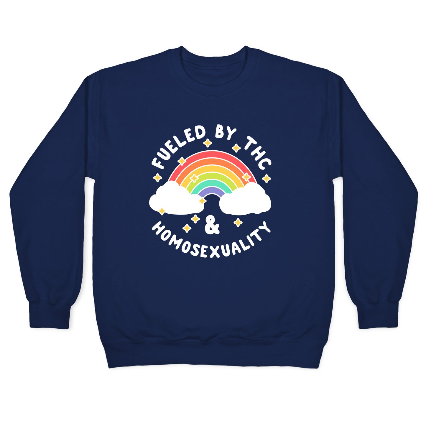 Fueled By THC & Homosexuality Crewneck Sweatshirt