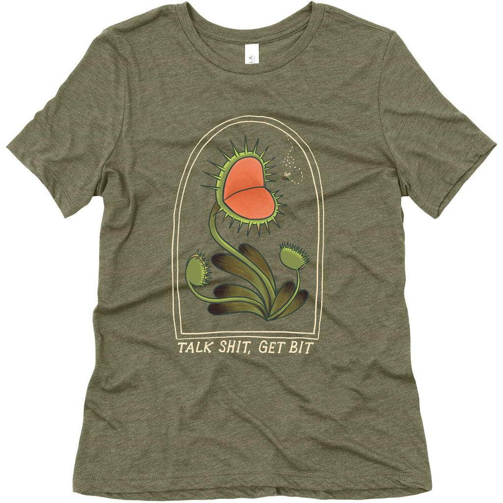 Talk Shit, Get Bit Venus Flytrap  Women's Triblend Tee