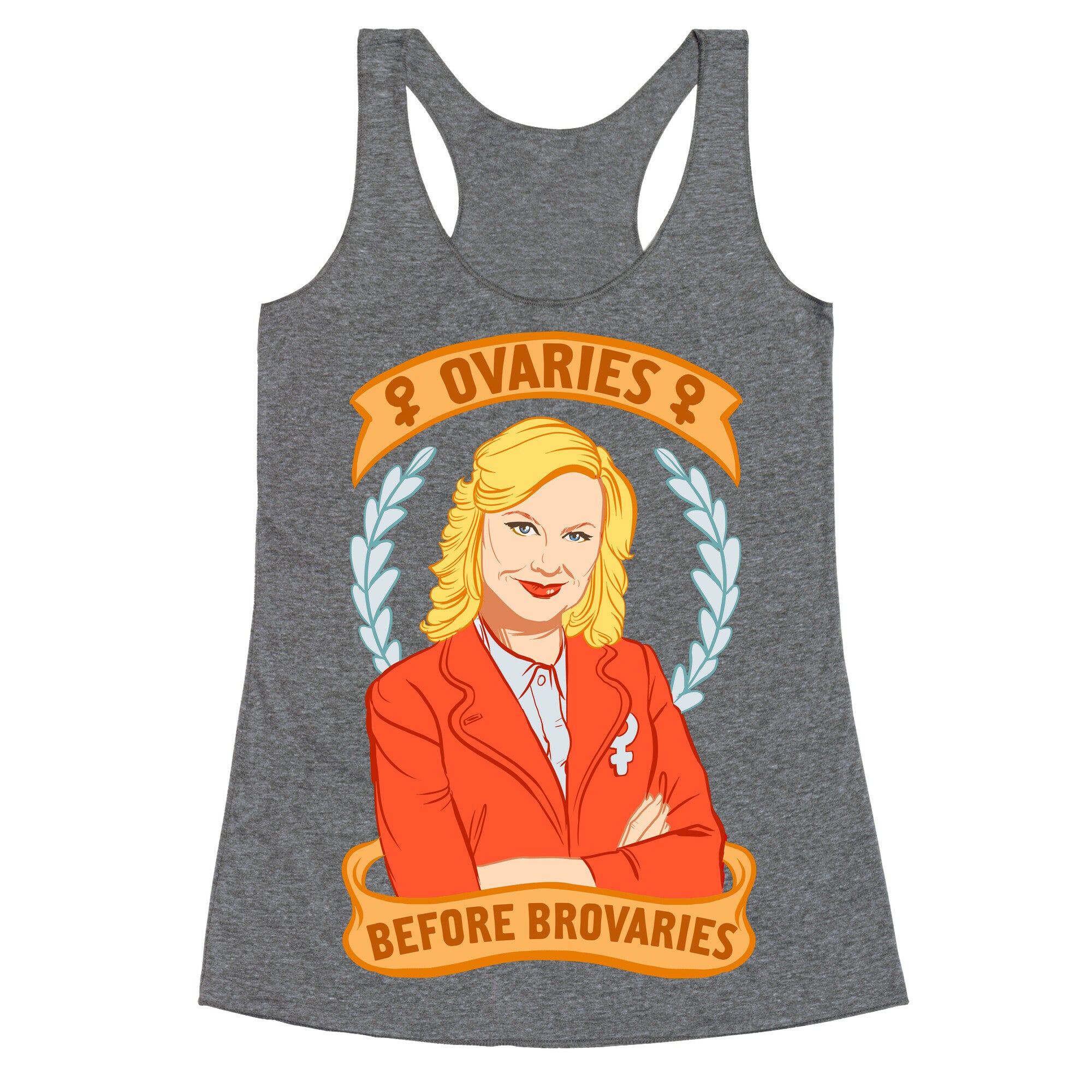 Ovaries Before Brovaries Racerback Tank