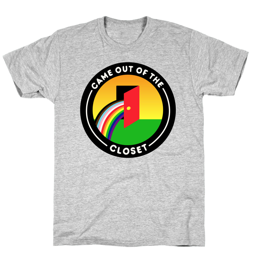 Came Out of The Closet Patch White Print T-Shirt