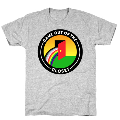 Came Out of The Closet Patch White Print T-Shirt