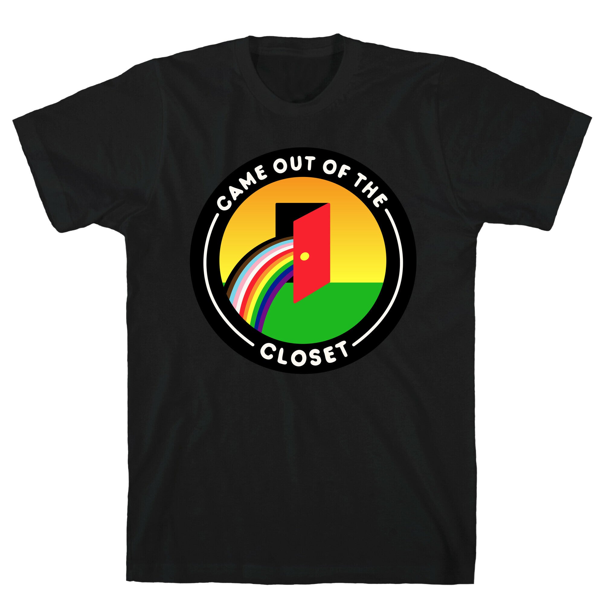 Came Out of The Closet Patch White Print T-Shirt