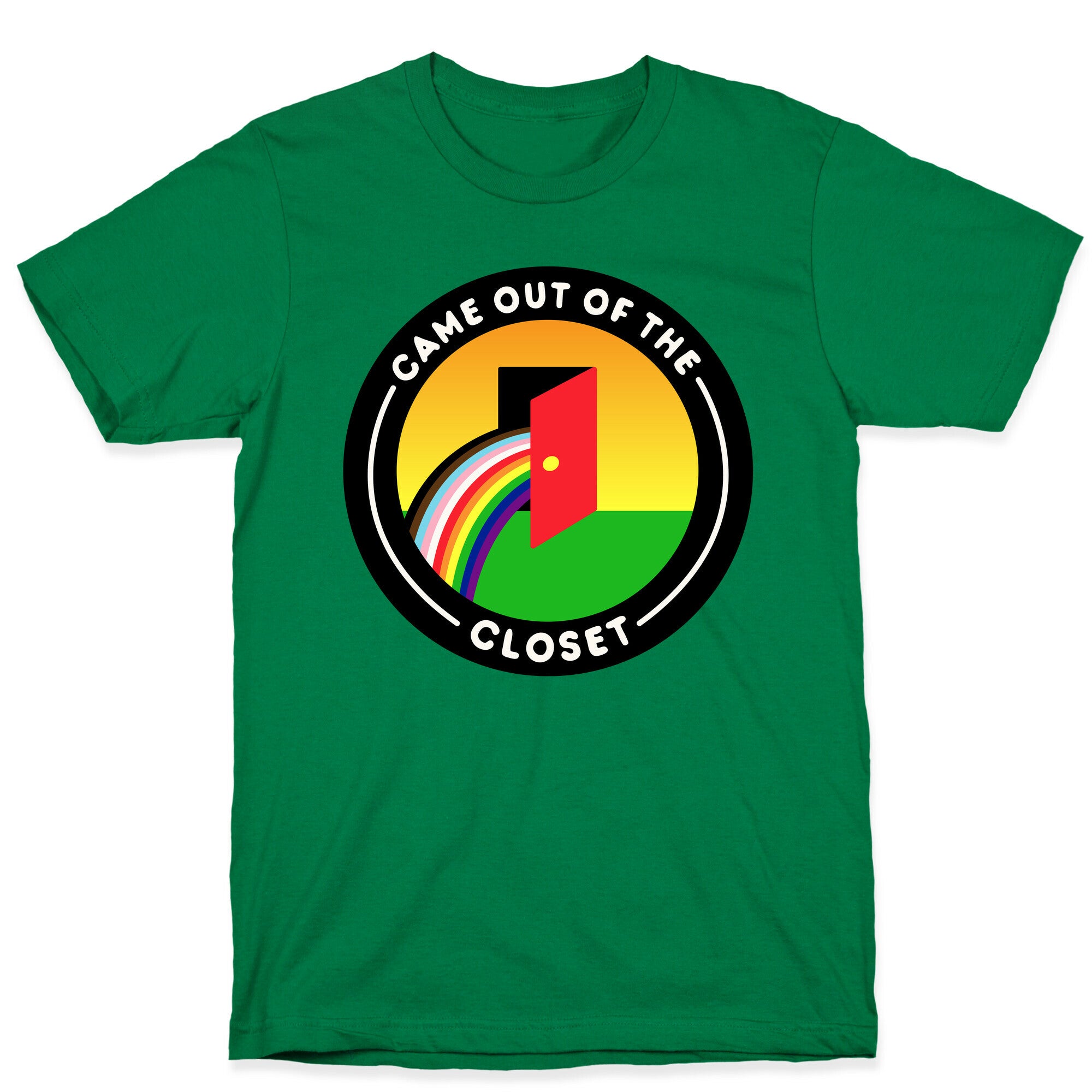Came Out of The Closet Patch White Print T-Shirt