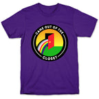 Came Out of The Closet Patch White Print T-Shirt