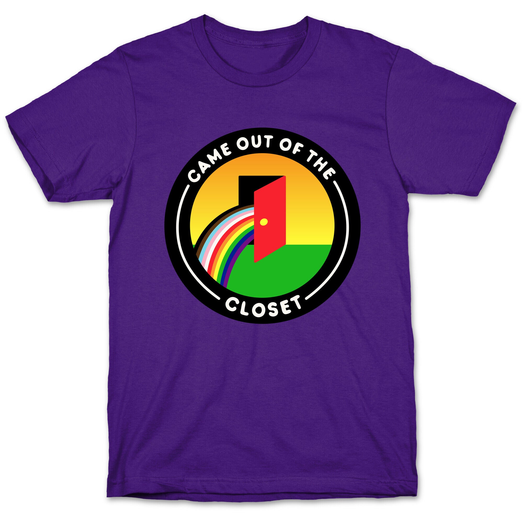 Came Out of The Closet Patch White Print T-Shirt